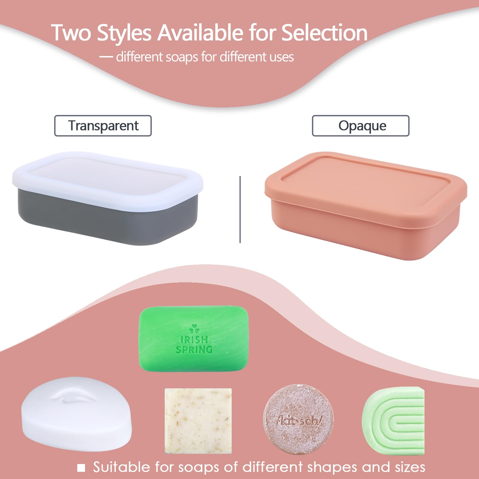 Large Soap Container, Soap Travel Case, Silicone Bar Soap Travel Case, Soap Case With Draining Layer, Portable Shampoo Bar Soap