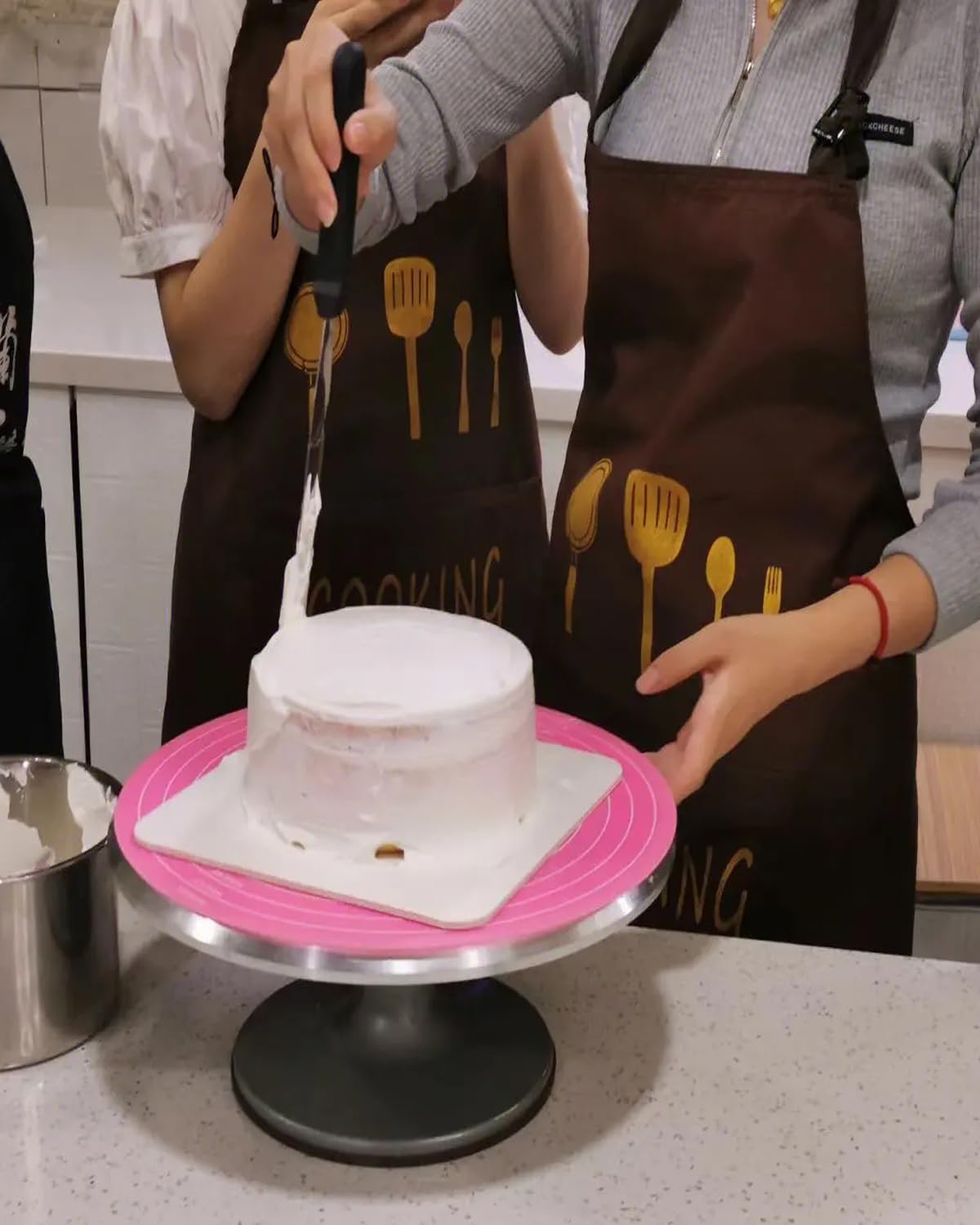 Silicone Baking Mat Cake Mat Silicone Cake Mat Silicone Baking Mat With Measurements For Caketurntable Stand Non-Stick Heat Resi