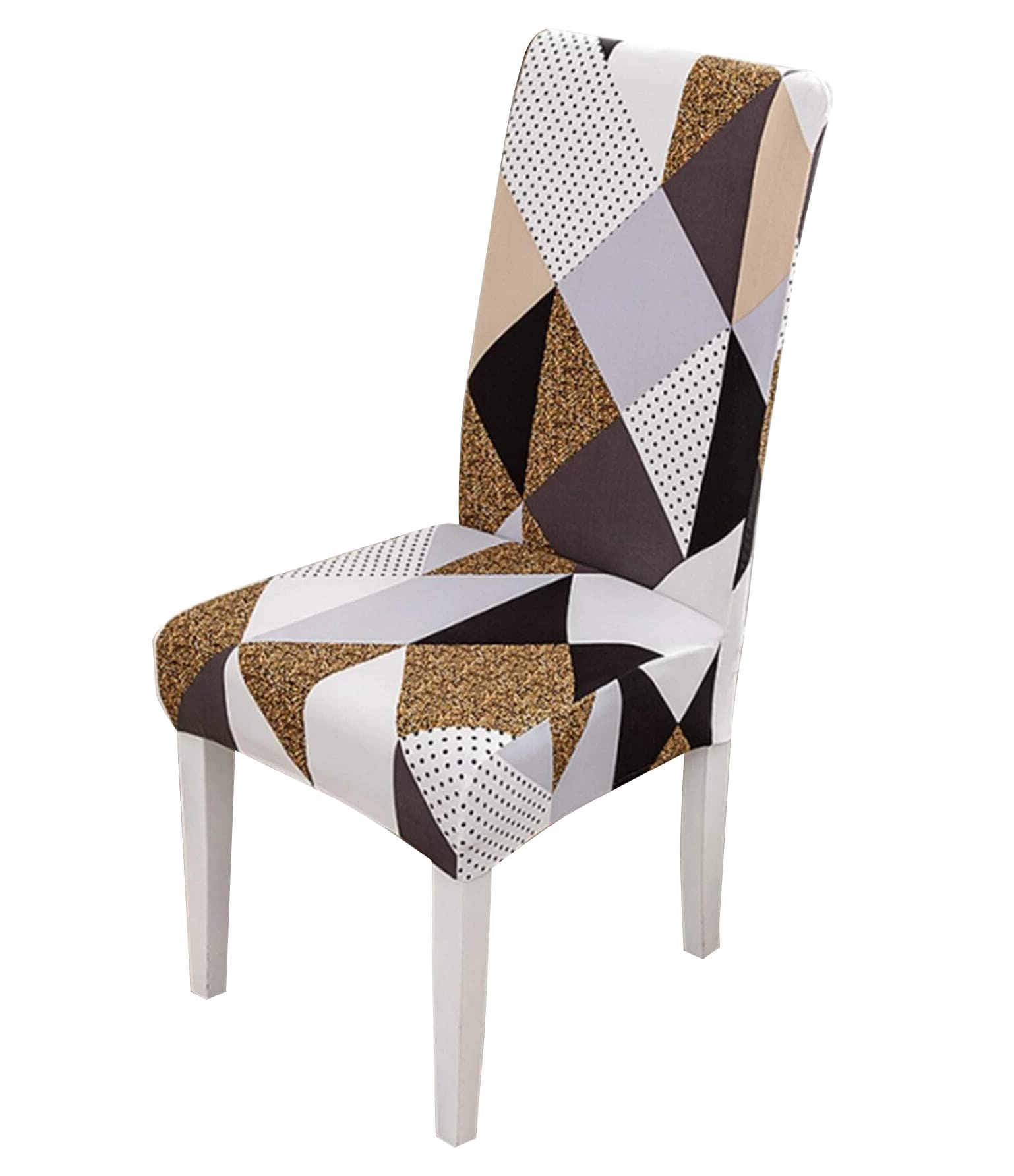 House Of Quirk Elastic Chair Cover Stretch Removable Washable Short Dining Chair Cover Protector Seat Slipcover (Pack 1, Classic