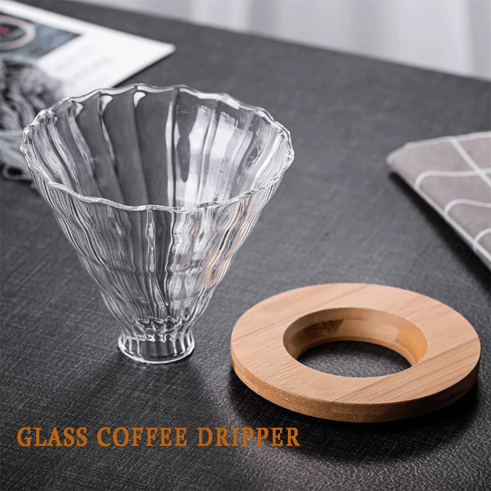 Cofisuki Pour Over Coffee Maker - 20 Oz /600Ml Glass Carafe Coffee Server With Glass Coffee Dripper/Filter, Drip Coffee Maker Se