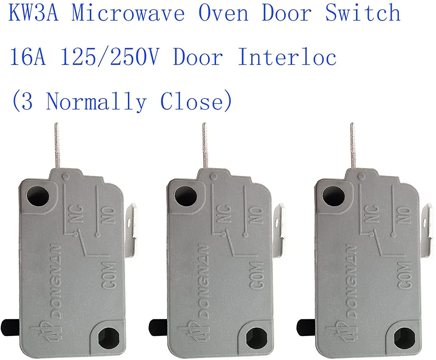 Kw3A Microwave Oven Door Switch 16A 125/250V Door Interloc (3 Normally Close)