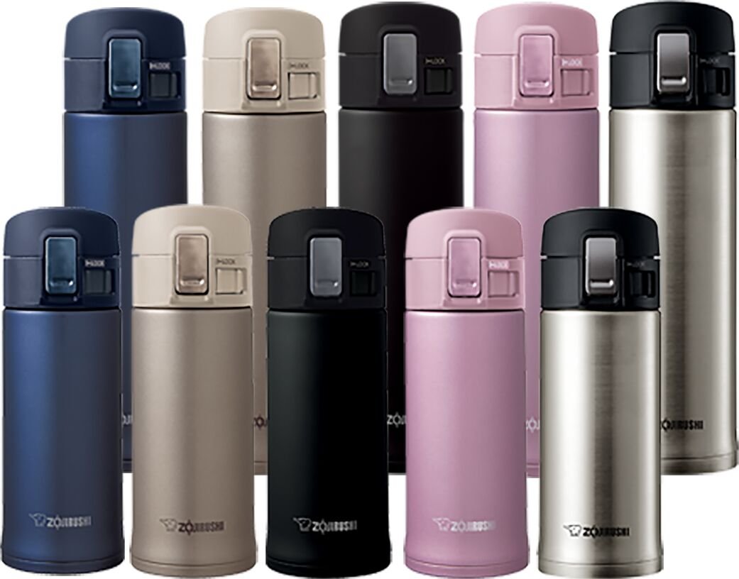 Zojirushi Stainless Steel Mug 12-Ounce, Smoky Blue, Model SM-KHE36AG
