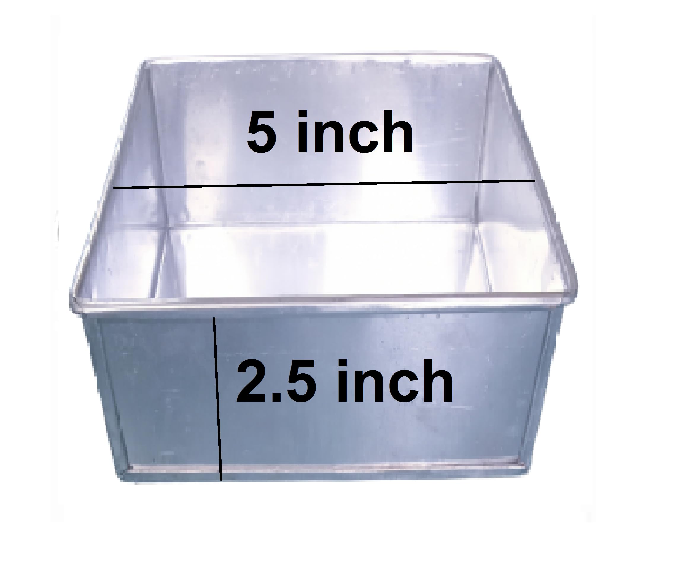 Best Baking Utensils Aluminium Square Cake Mould Cake Pan Cake Tin Tray 5 Inches x2.5 Inches for Baking 400gm Cake in Oven