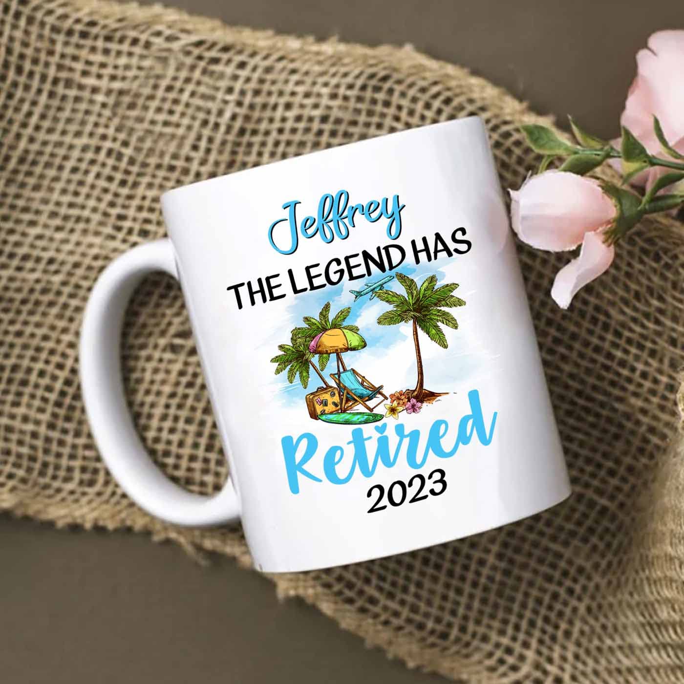 Personalized Name Year Coffee Mug Gifts For The Legend Has Retired, Customized Retirement White Ceramic Mugs 11 Oz 15 Oz, Retire