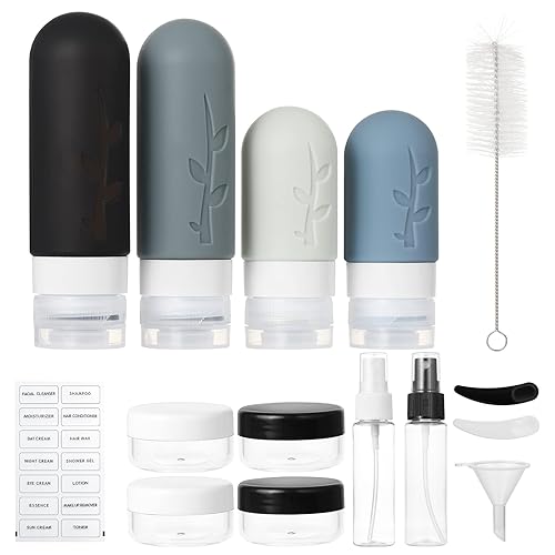 18Pack Travel Bottles for Toiletries  TSA Approved Travel Size Containers for Toiletries Liqus Shampoo And Conditioner travel Bottles  Perfect for Business or Personal Travel Essentials(BPA Free)