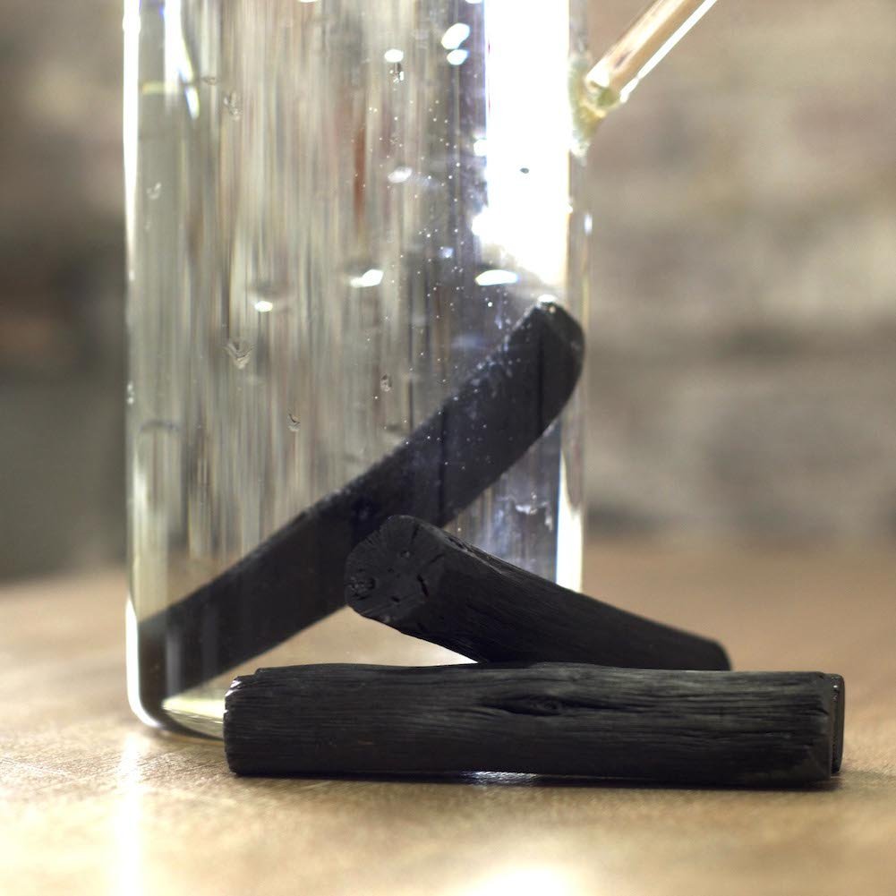 Binchotan Charcoal From Kishu, Japan - Water Purifying Sticks For Great-Tasting Water, 4 Sticks - Each Stick Filters Personal-Si