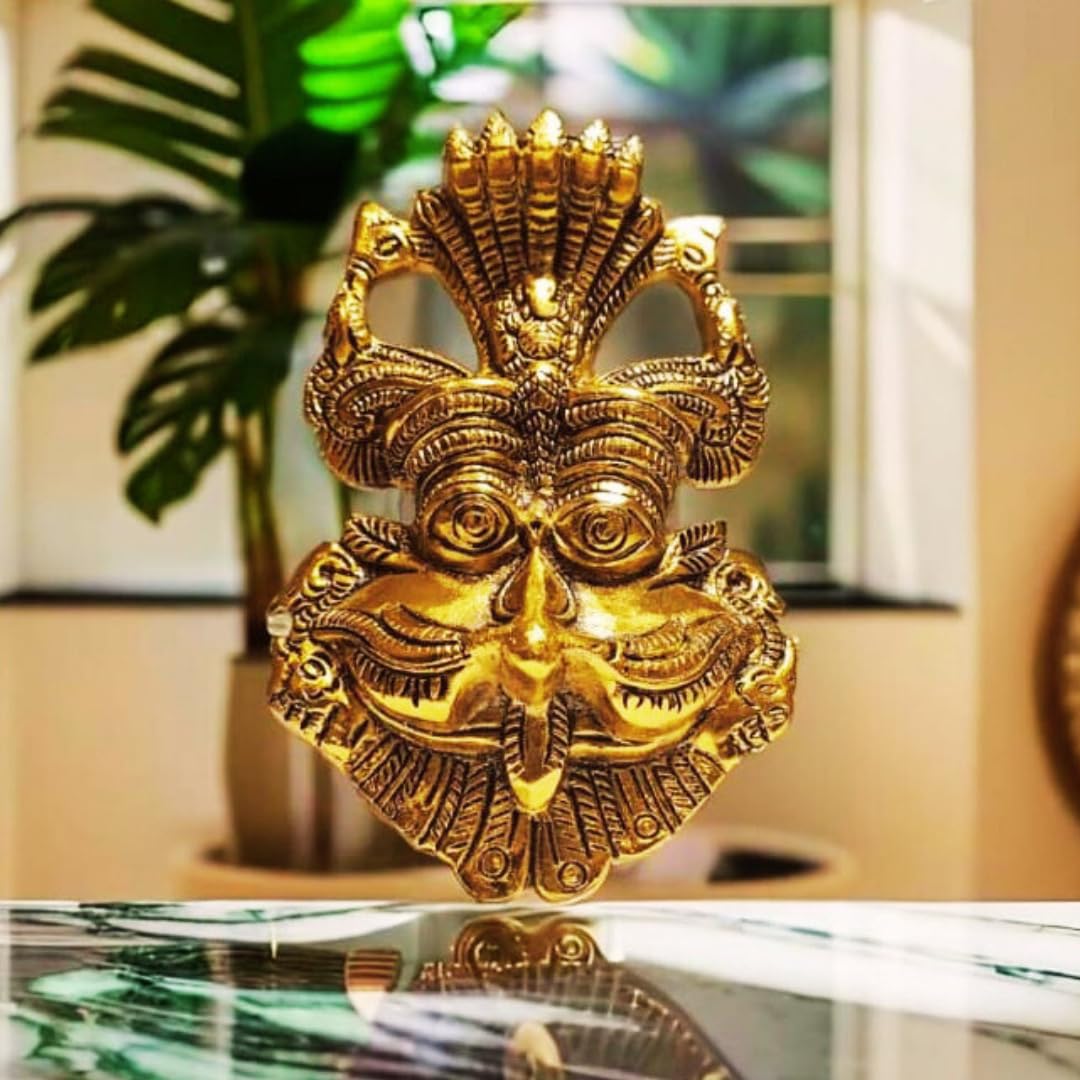 Sri Yagnaa - Keerthimukham- Keerthimukhudu- Keerthimukha Religious Wall Hanging For Evil/Devil Protection (6X4X2)