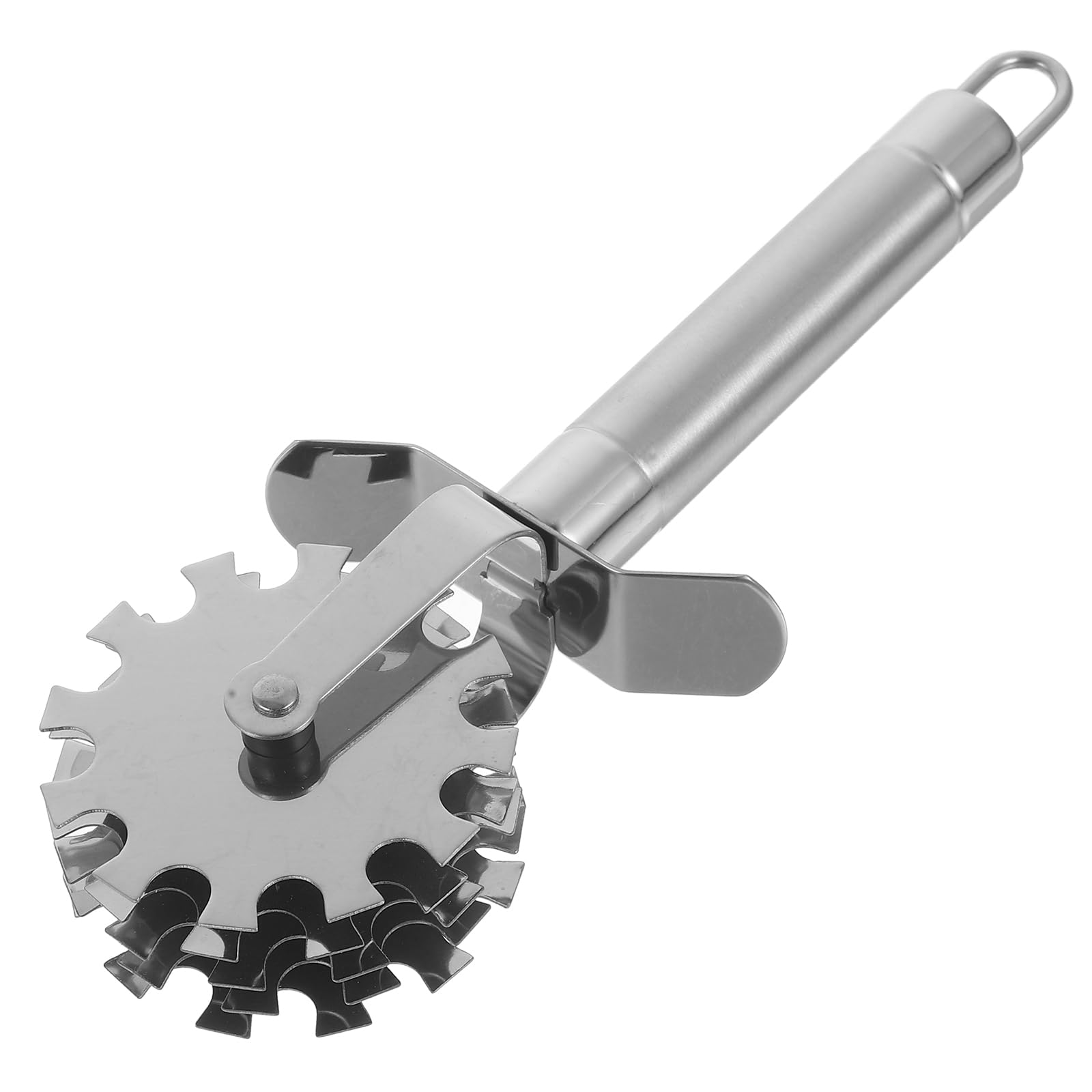 STOBAZA 5 Wheel Meat Tenderizer Roller Stainless Steel Kitchen Tool for Beef Pork Steak Softening and Cooking Preparation 7.59X2