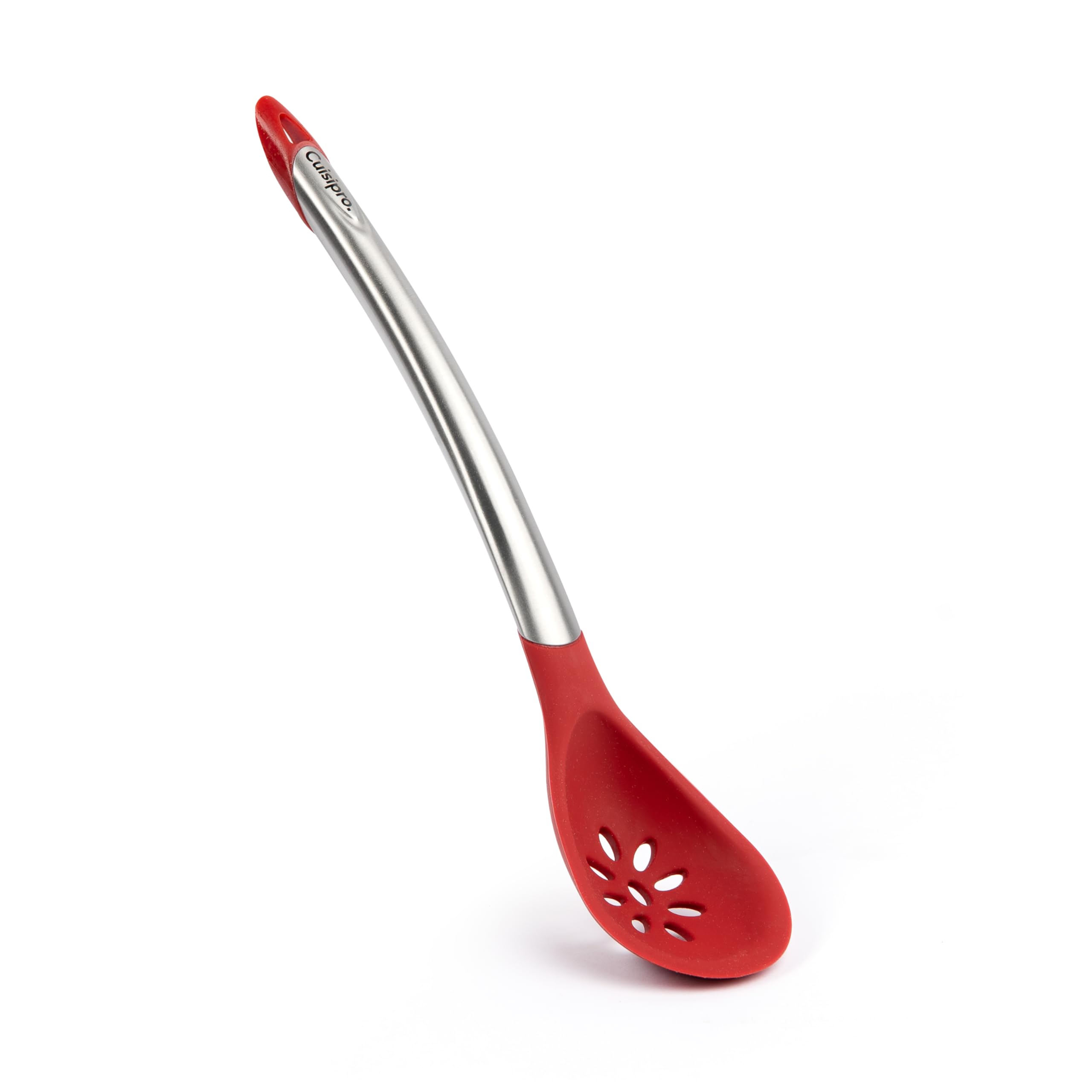 Cuisipro Silicone 12 Inch Slotted Spoon, Red