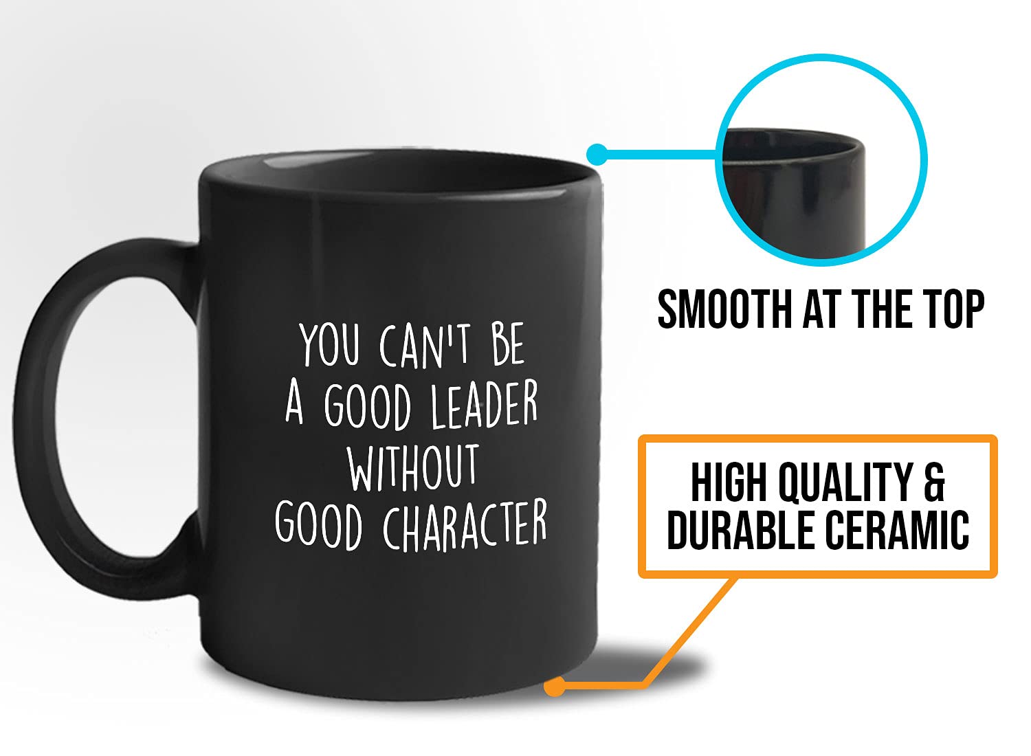 Bubble Hugs Leadership Coffee Mug - You Can't Be A Good Leader Without - Inspirational Retirement Profession Skills Good Charact