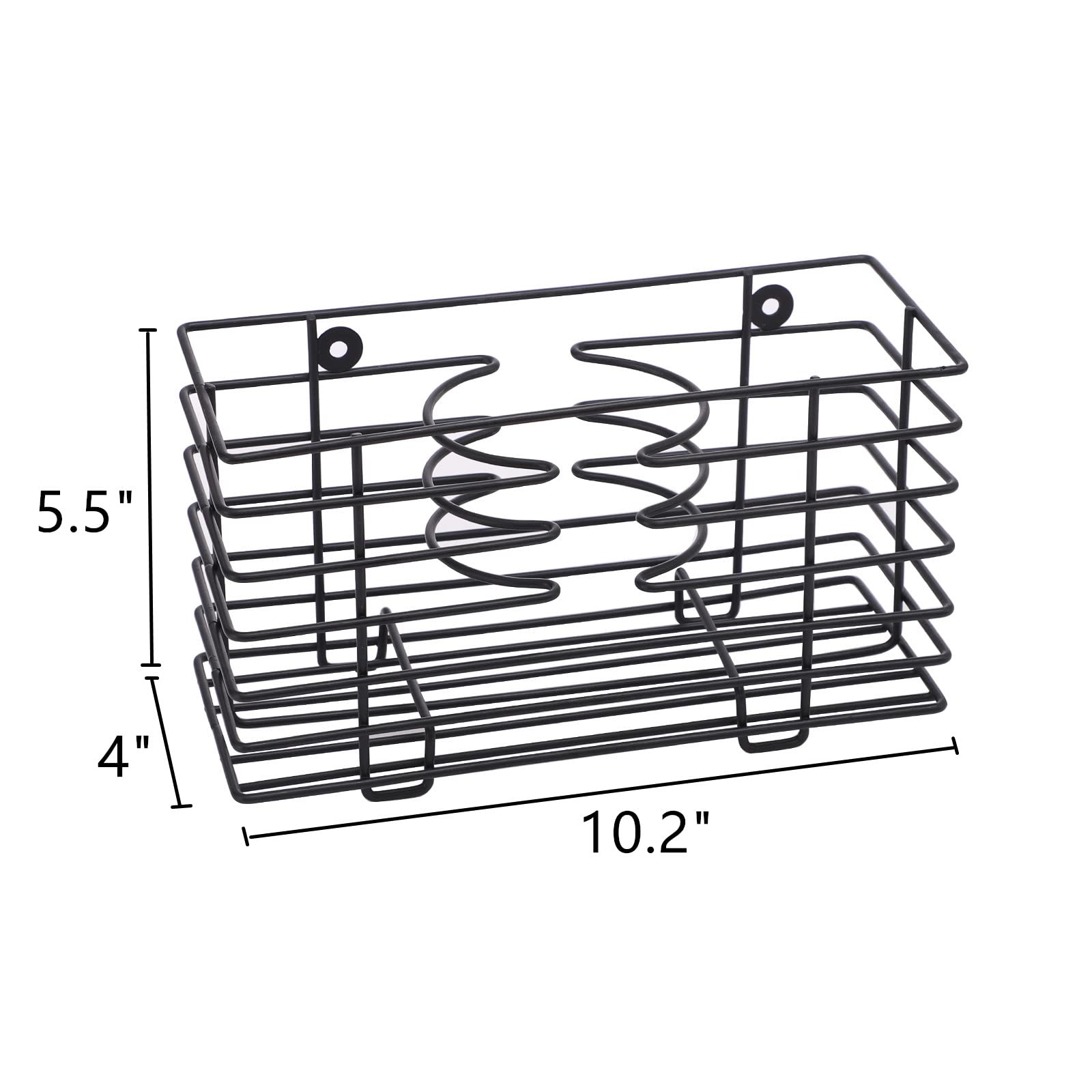 Ycoco Hair Dryer Holder,Hair Tool Organizer Wall Mount Metal Wire Bathroom Hair Care Styling Tool Organizer Storage Basket For H