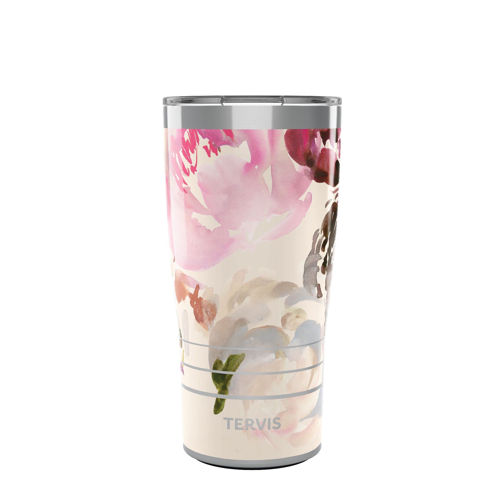 Tervis Traveler Kelly Ventura Floral Collection Triple Walled Insulated Tumbler Travel Cup Keeps Drinks Cold & Hot, 20oz - Stain