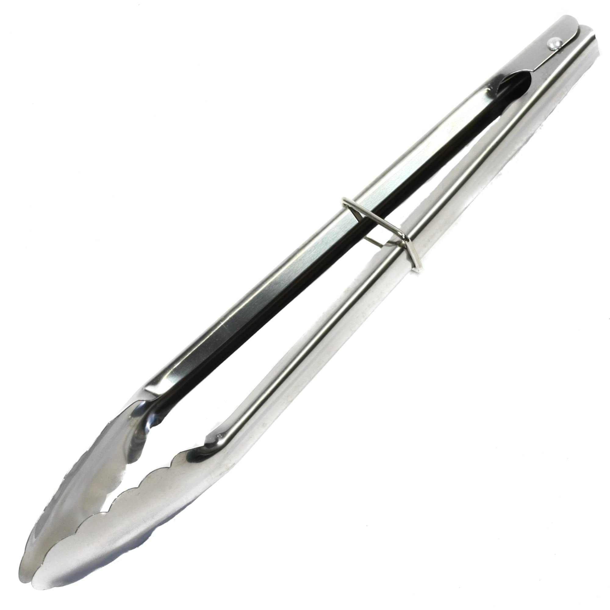 Chef Craft Classic Clam Shell Tongs, 12 Inches In Length, Stainless Steel