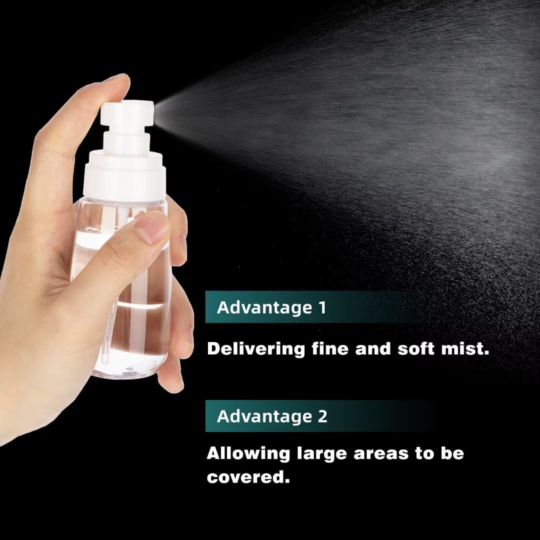 Givitasot 3Pack Small Spray Bottle, 2Oz Mini Spray Bottles, Clear Empty Travel Spray Bottle, Fine Mist Plastic Spray Bottles