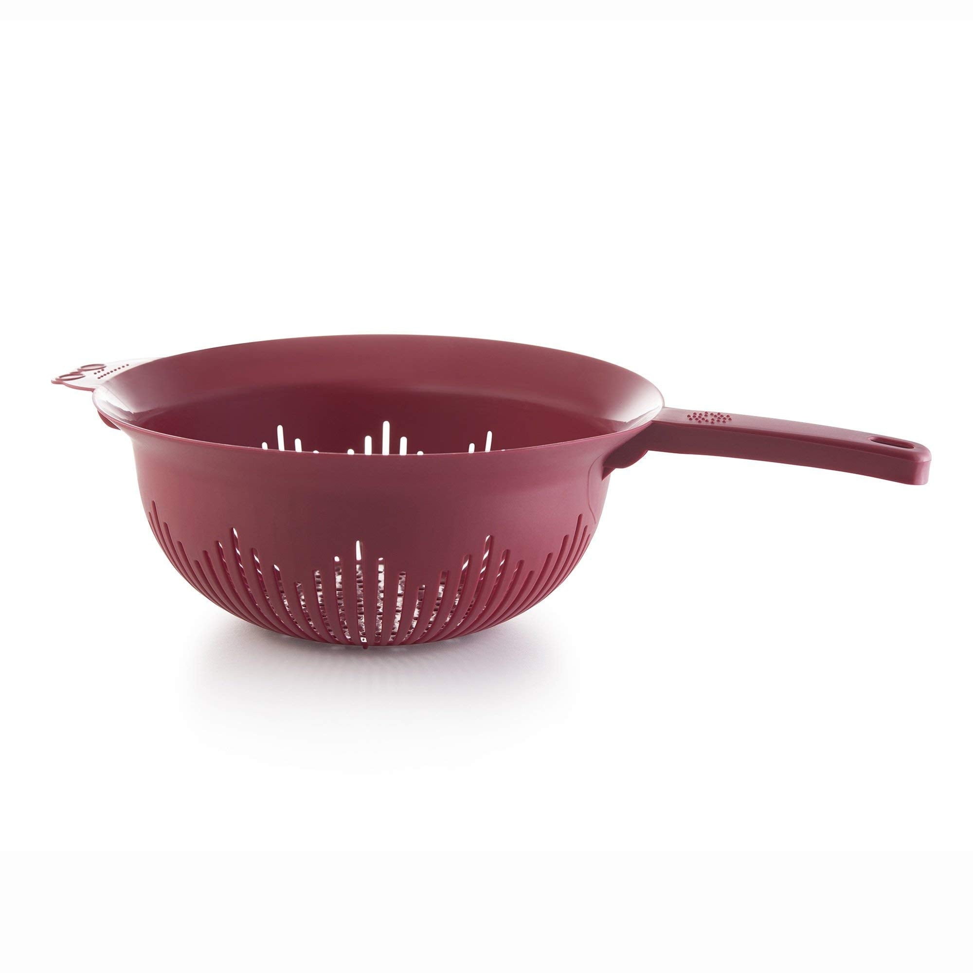 YBM HOME 9.75 Inch Deep Plastic Strainer Colander with Long Handle - Made of Food Safe BPA-Free Plastic - Use for Pasta, Noodles