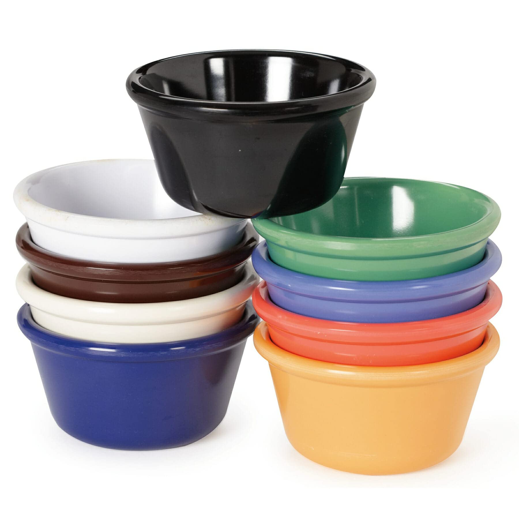 G.E.T. RM-400-MIX Mix Pack of 4 Mardi Gras Colors 4 oz. Ramekin, Break Resistant Dishwasher Safe Melamine Plastic, Ramekins Coll