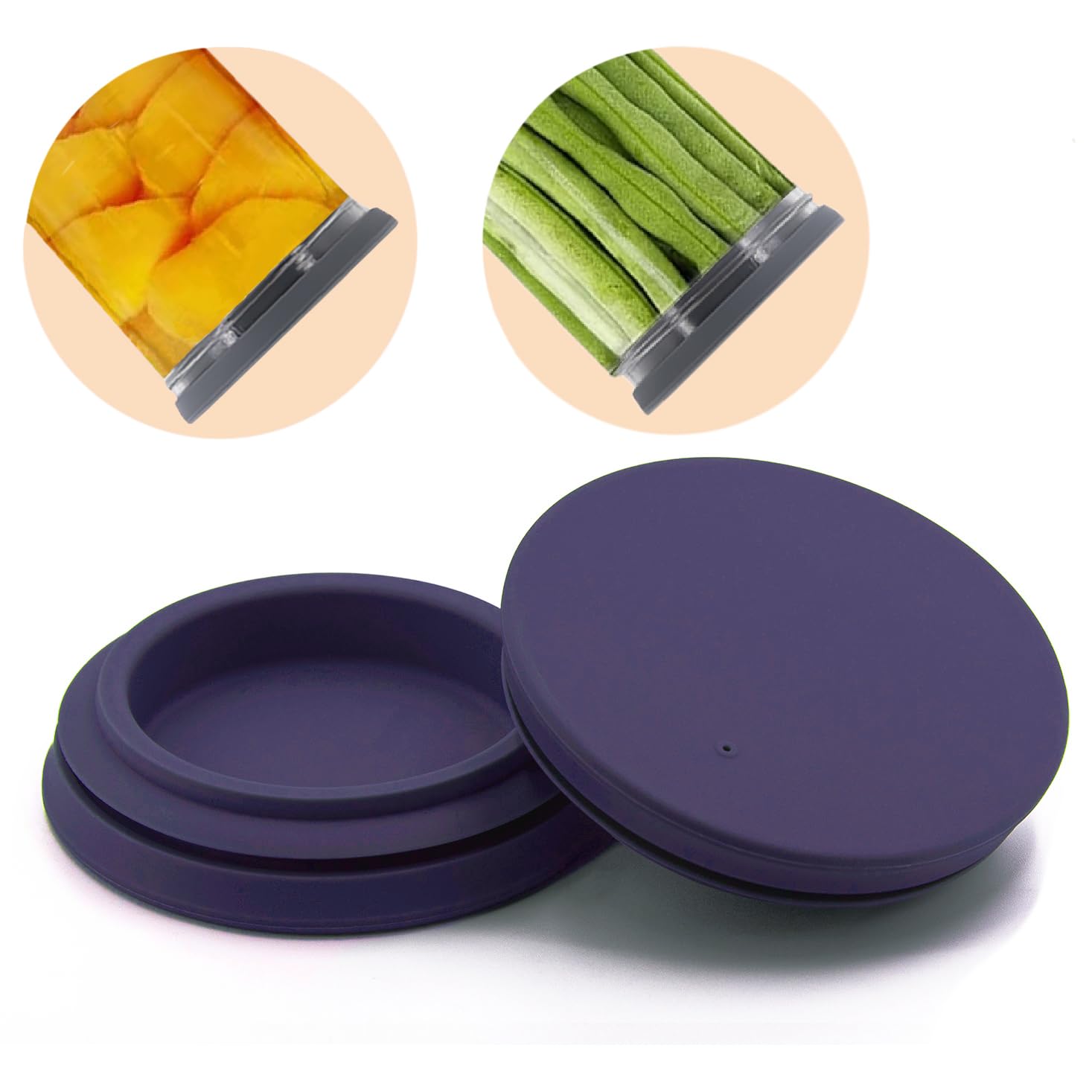 Wide Mouth Mason Jar Lids - Large Mouth Canning Lids Fit for All Wide Mouth Mason Jars,Food Grade Silicone Mason Jar Caps,Dishwa