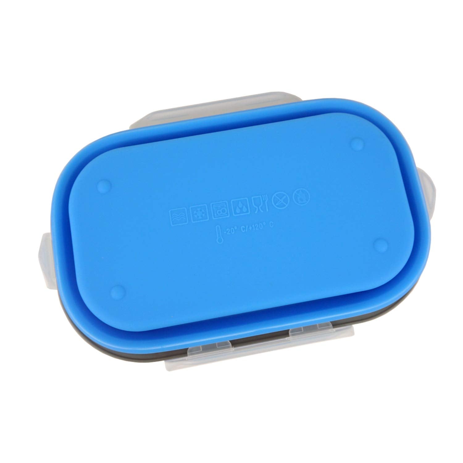 Cartints 800Ml Collapsible Bento Lunch Box, Silicone Food Storage Container, With Leakproof Lids And Spoon, Microwave Freezer Sa