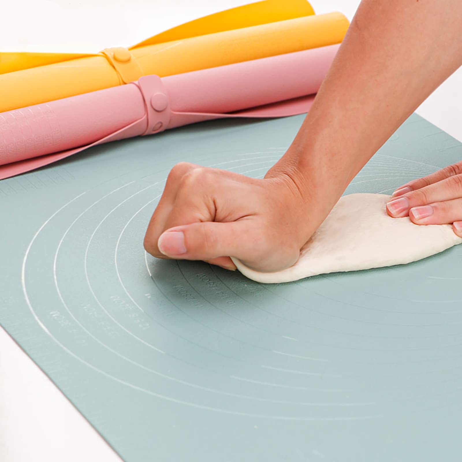 Extra Large Kitchen Silicone Pad, 23.6''X15.7'' Macaron Silicone Baking Mat, Thick Heat Resistant Mat Kneading Mat, Non Slip Non