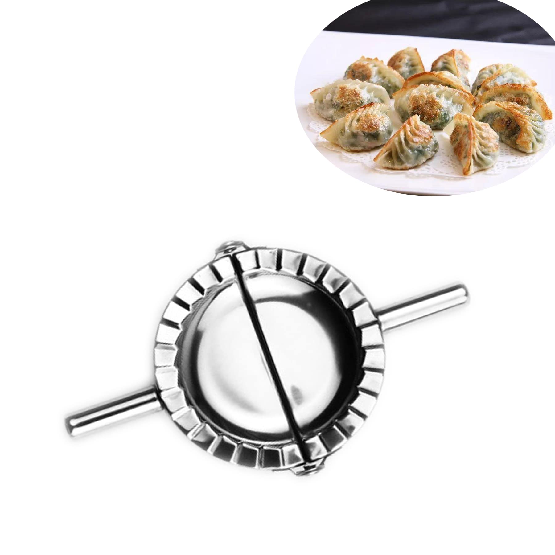 Mggi Stainless Steel Ravioli Mold Pierogi Dumpling Maker,Small Size 3''Goya Empanada Press Mold,Ravioli Mould Crimper,Wraper Dou