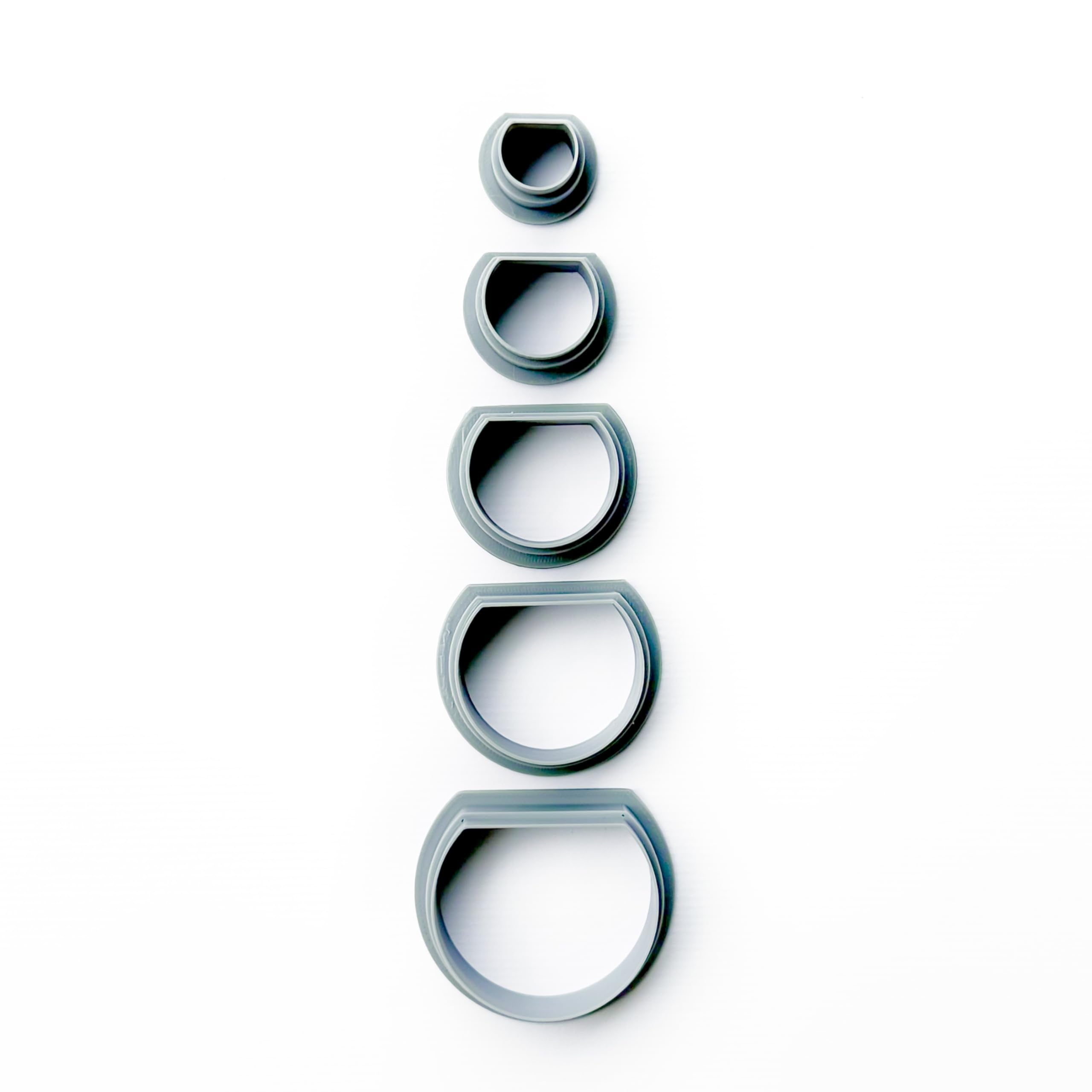 Polymer Clay Cookie Cutters - The Clayful Co Sliced Circle Cutter Pack Set Of 5 - Plastic Cutter For Jewelry And Earring Shapes