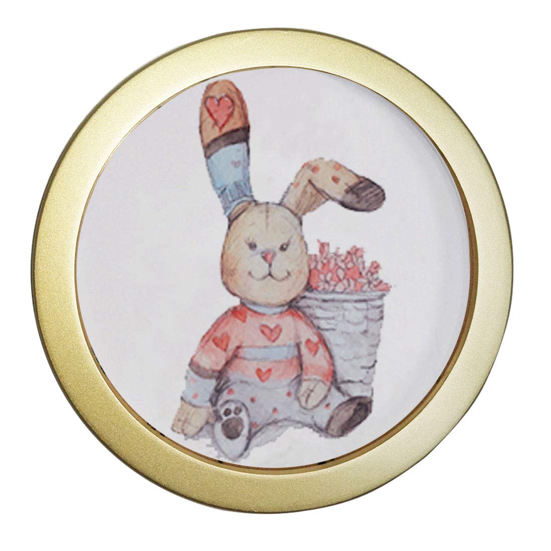 Levoberg Round Photo Frame Wooden Wall Mounted Stylish Picture Frame Home Decor (10inch, Gold)