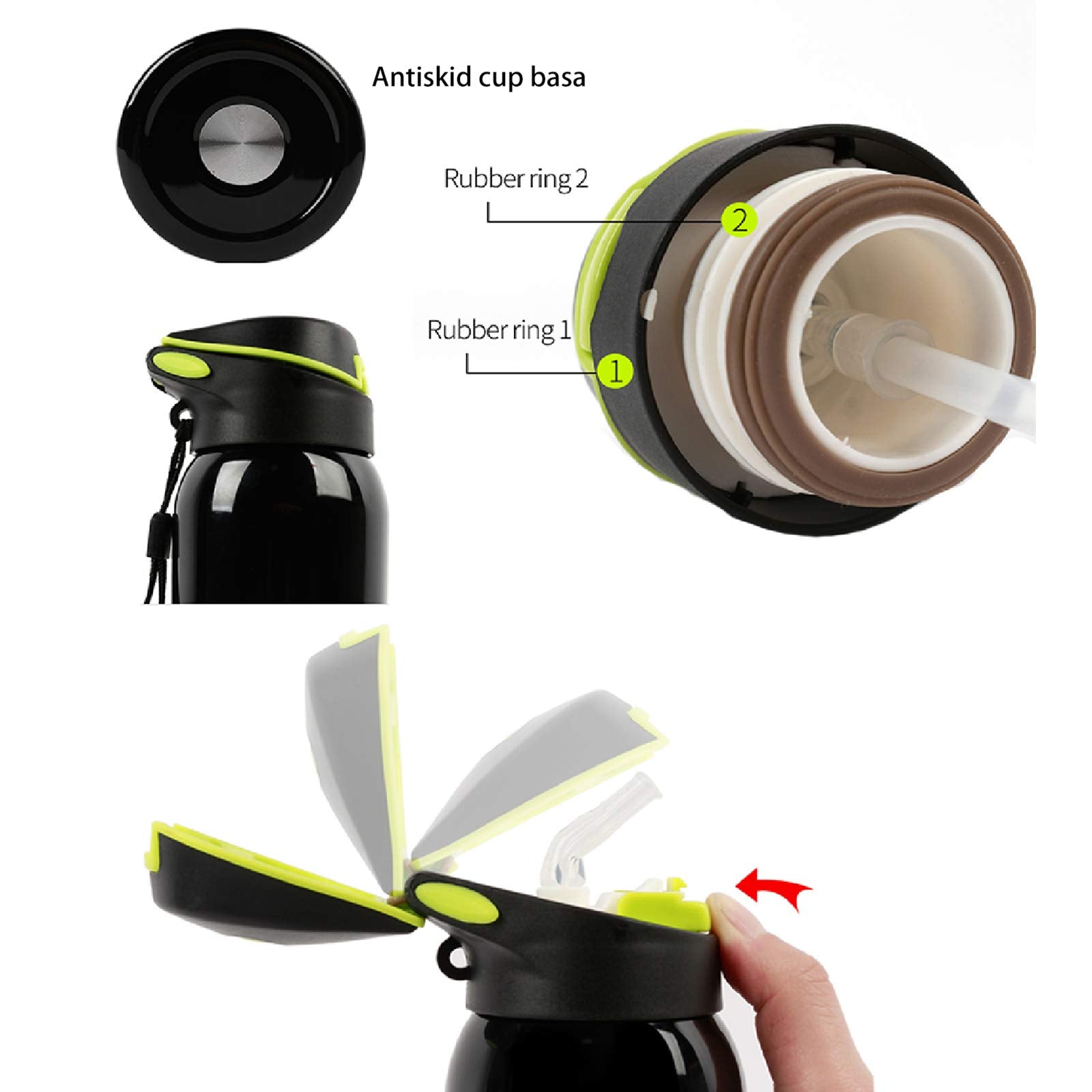 Bluedorado Bicycle Water Bottle, Vacuum Stainless Steel Cycling Water Bottle, Modern Double Walled Simple Thermo Mug, Insulated