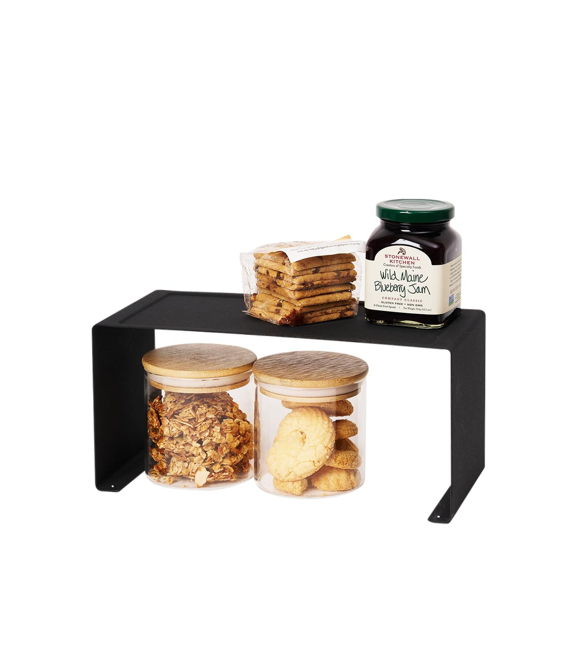 Yamazaki Home Tower Stackable Kitchen Rack - Storage Organizer Counter Shelf - Small - Steel - Stack Up To Two