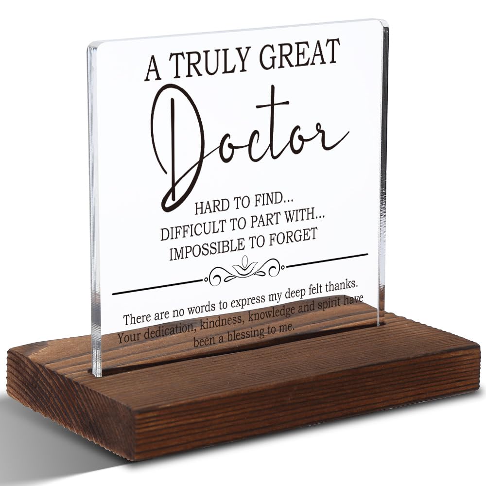 Women Physicians Day Gifts, Appreciation Gift for Women Physicians, Doctor Gifts for Men Physician, Modern Acrylic Desk Plaque w