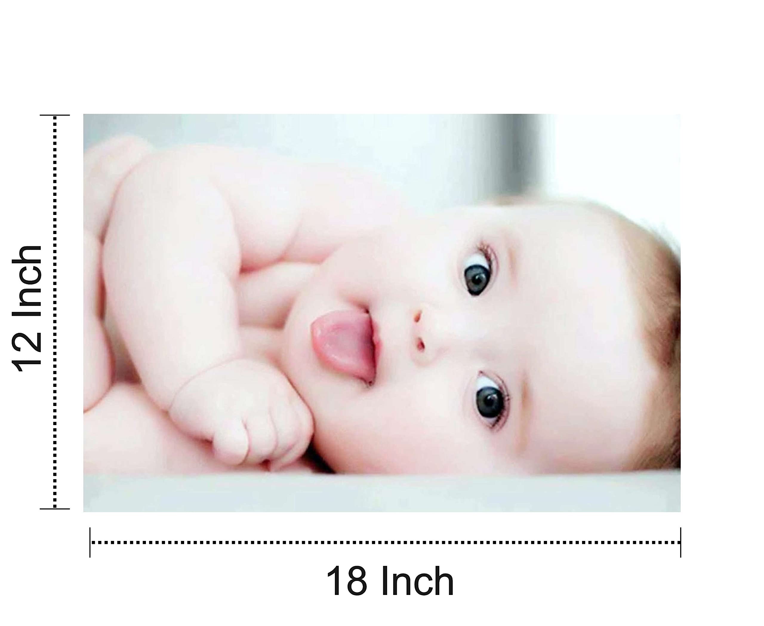 Craft Qila Cute Smiling Baby Poster For Pregnant Women Room Decor Cq08 (Size : 12 X 18 Inch) Pack Of 4