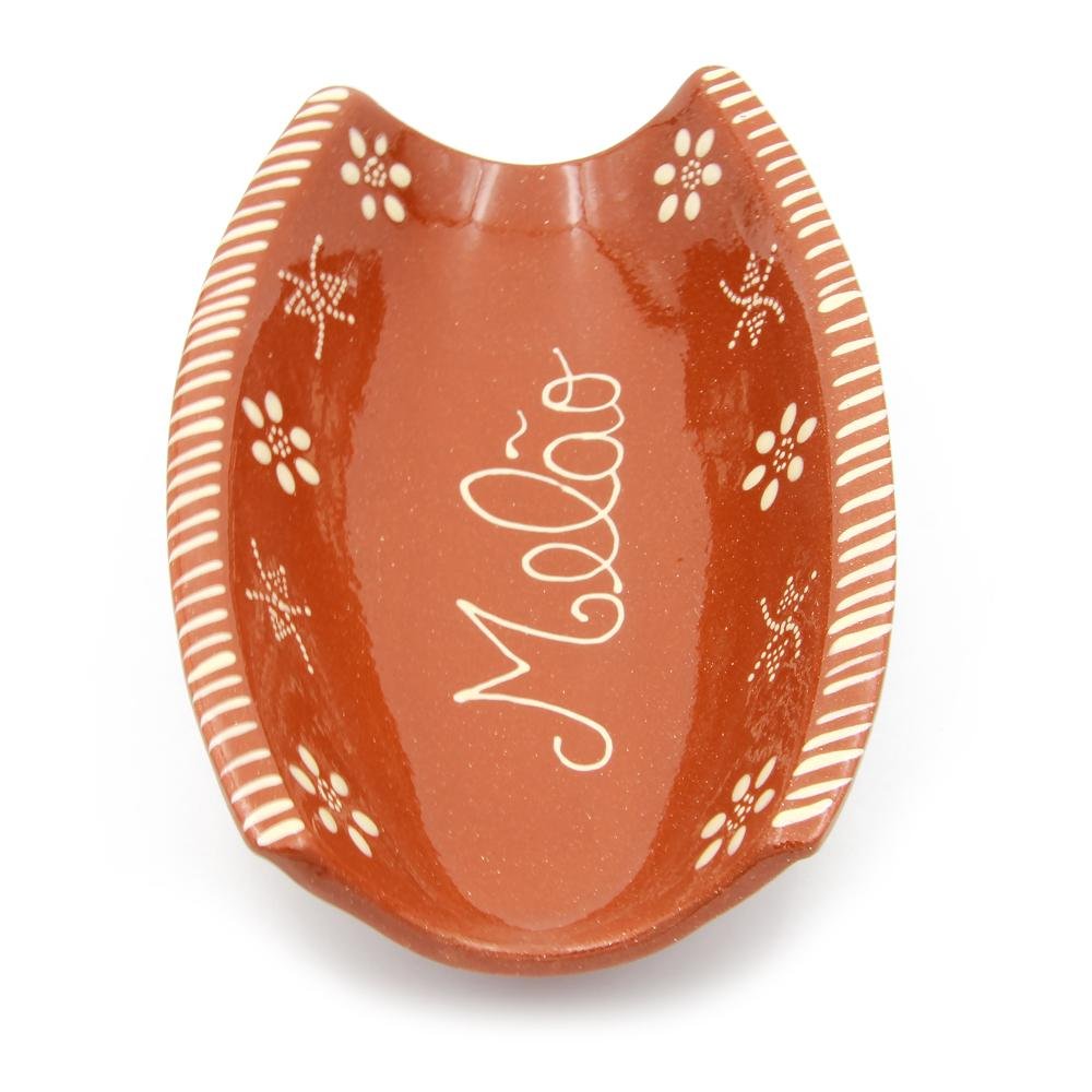Ceramica Edgar Picas Traditional Portuguese Hand-Painted Vintage Clay Terracotta Melon Serving Tray