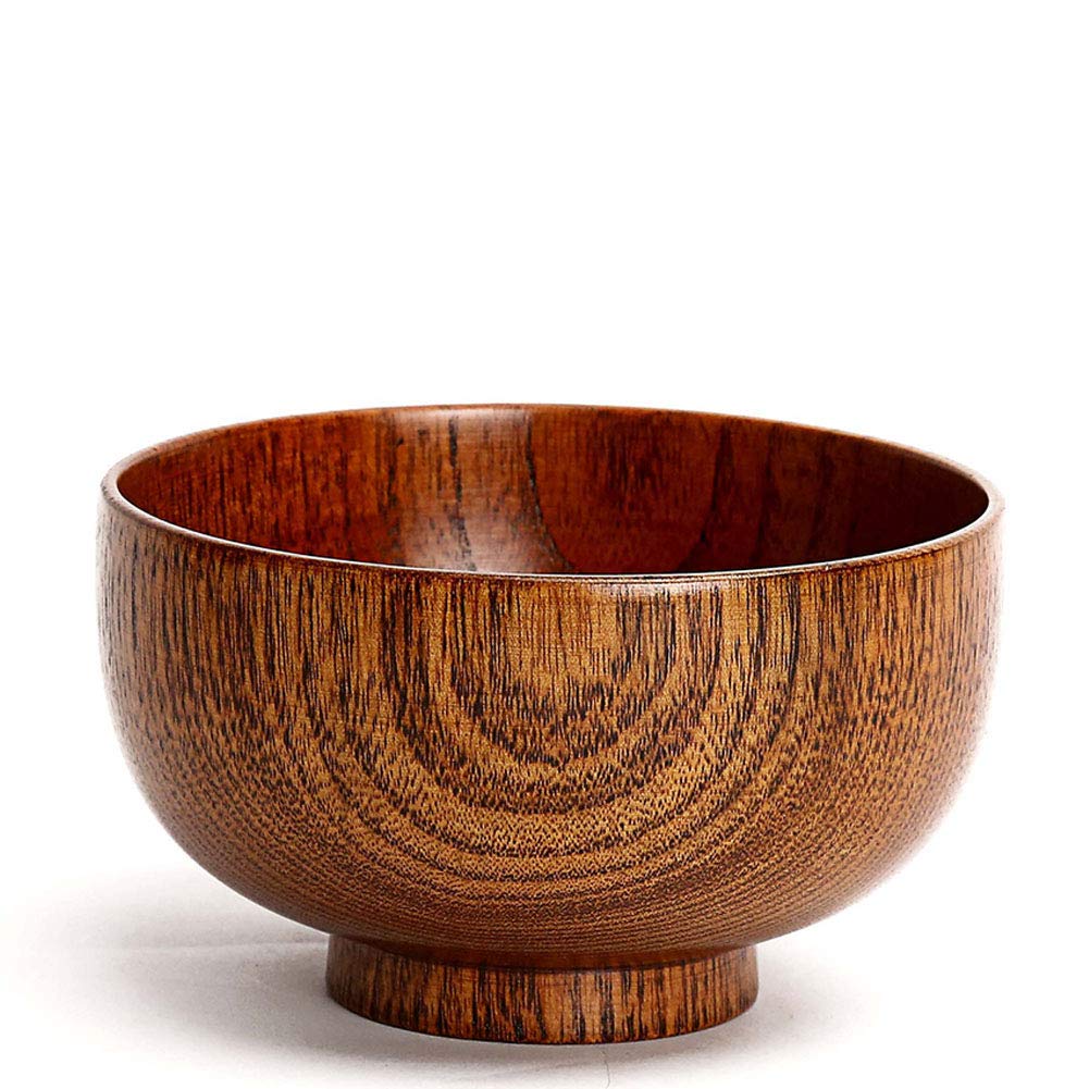 Cospring Handmade Wood Bowl, Mug, For Rice, Soup, Dip, Coffee, Tea, Decoration (1Pc Jujube Bowl, L: 5-1/8 Inch Dia By 3-1/8 Inch
