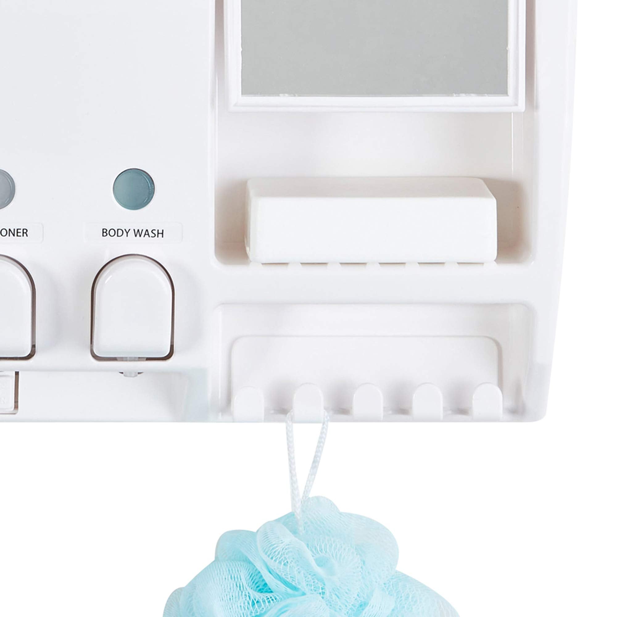 Better Living Products Dispenser, 3 Chamber, White