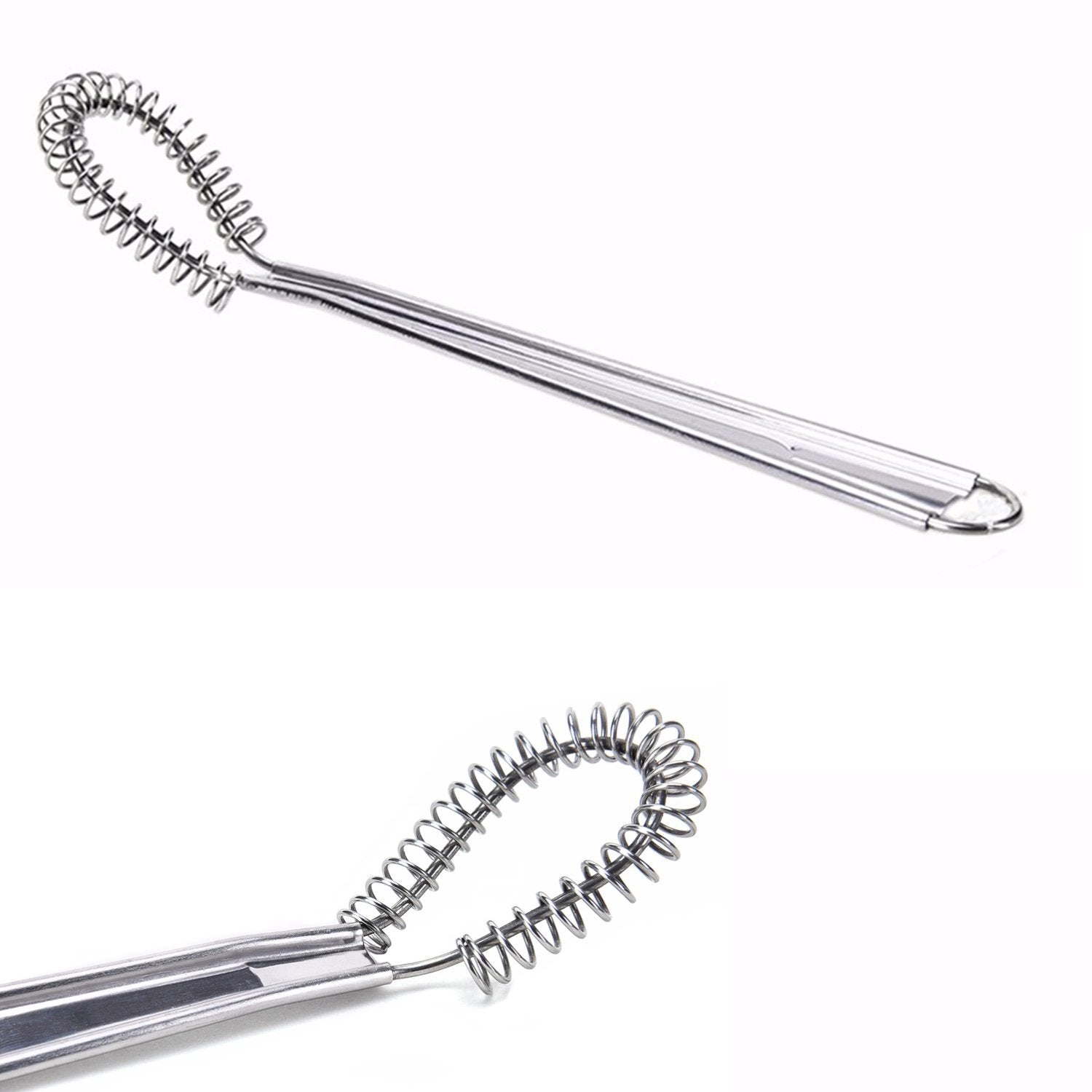 Best Utensils Stainless Steel Mini Egg Whisk Beater Handheld Milk Frother Foamer Foaming Creamy Coffee Mixer Spring Sauce Blende