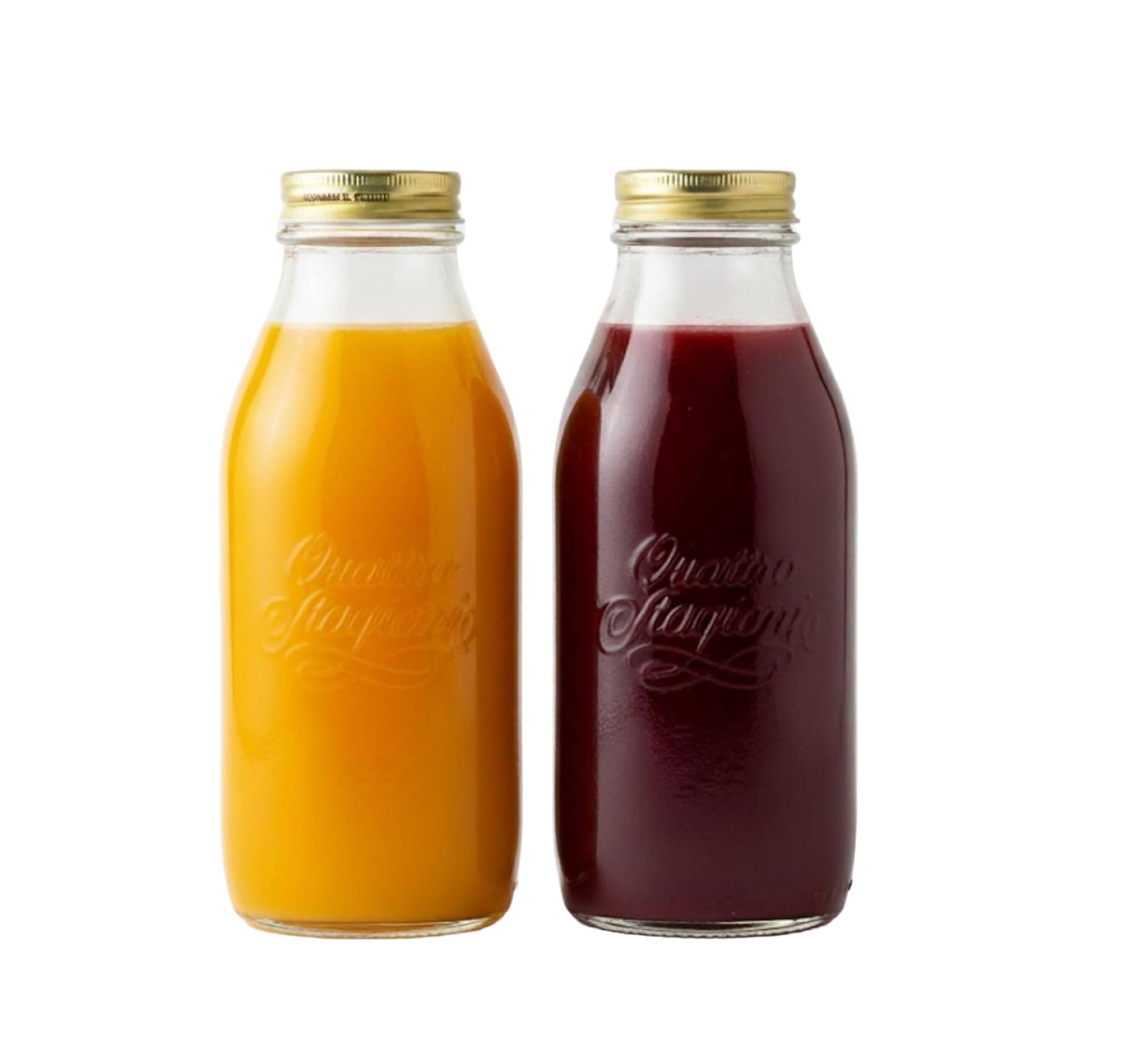 Bormioli Rocco Quattro Stagioni Bottles - 33.75 Oz Glass Jars with Airtight Twist Lids for Pantry Storage, Homemade Gifts, Seaso