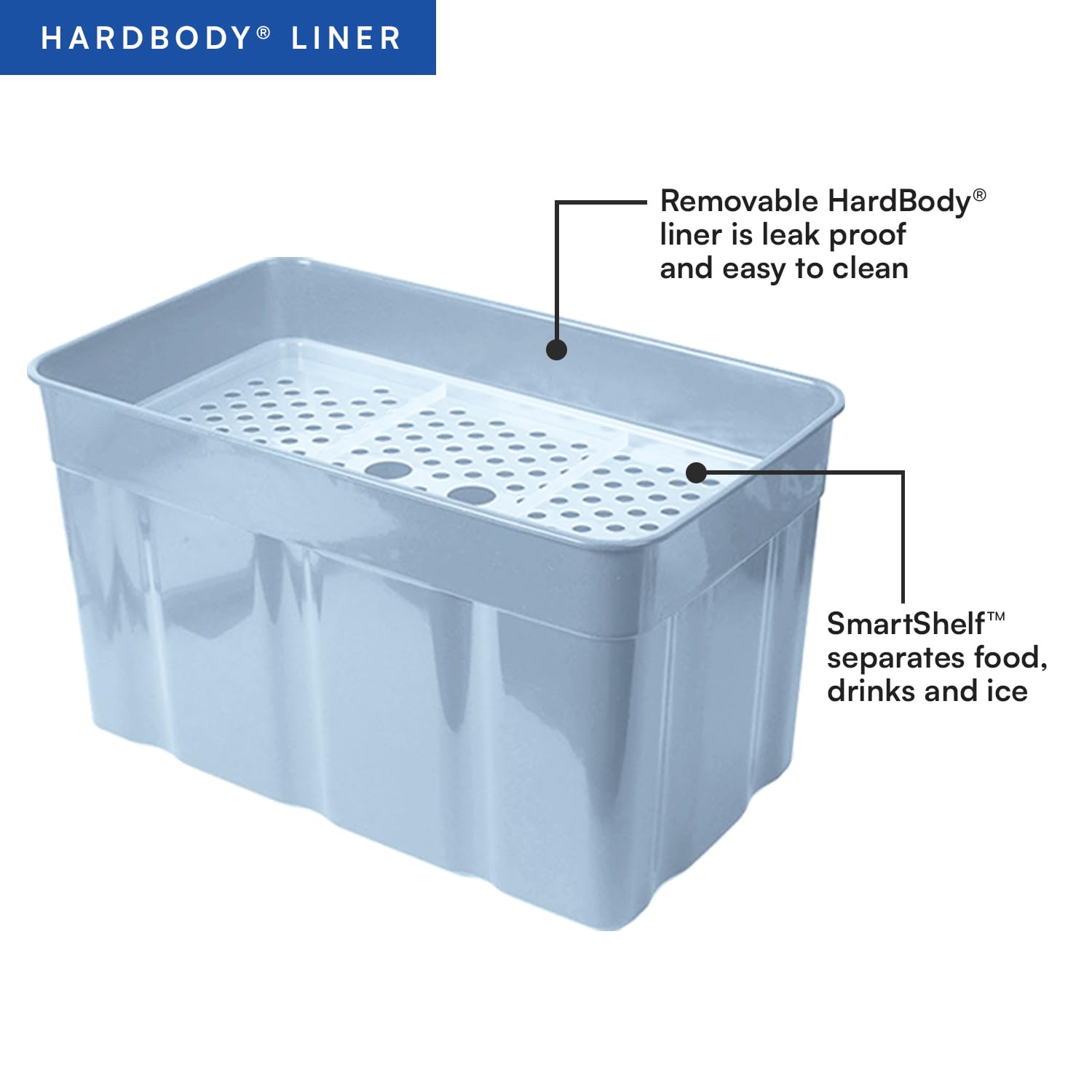 Titan by Arctic Zone 48 Can Zipperless Soft Cooler with HardBody Liner, Marine Blue