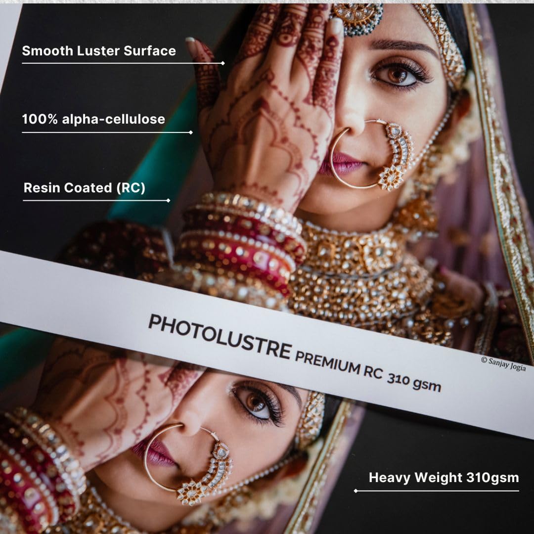 Canson Infinity Photo Lustre Premium Photographic Paper For Black And White, And Color Reproductions, 310 Grams, 8.5 X 11 Inch,