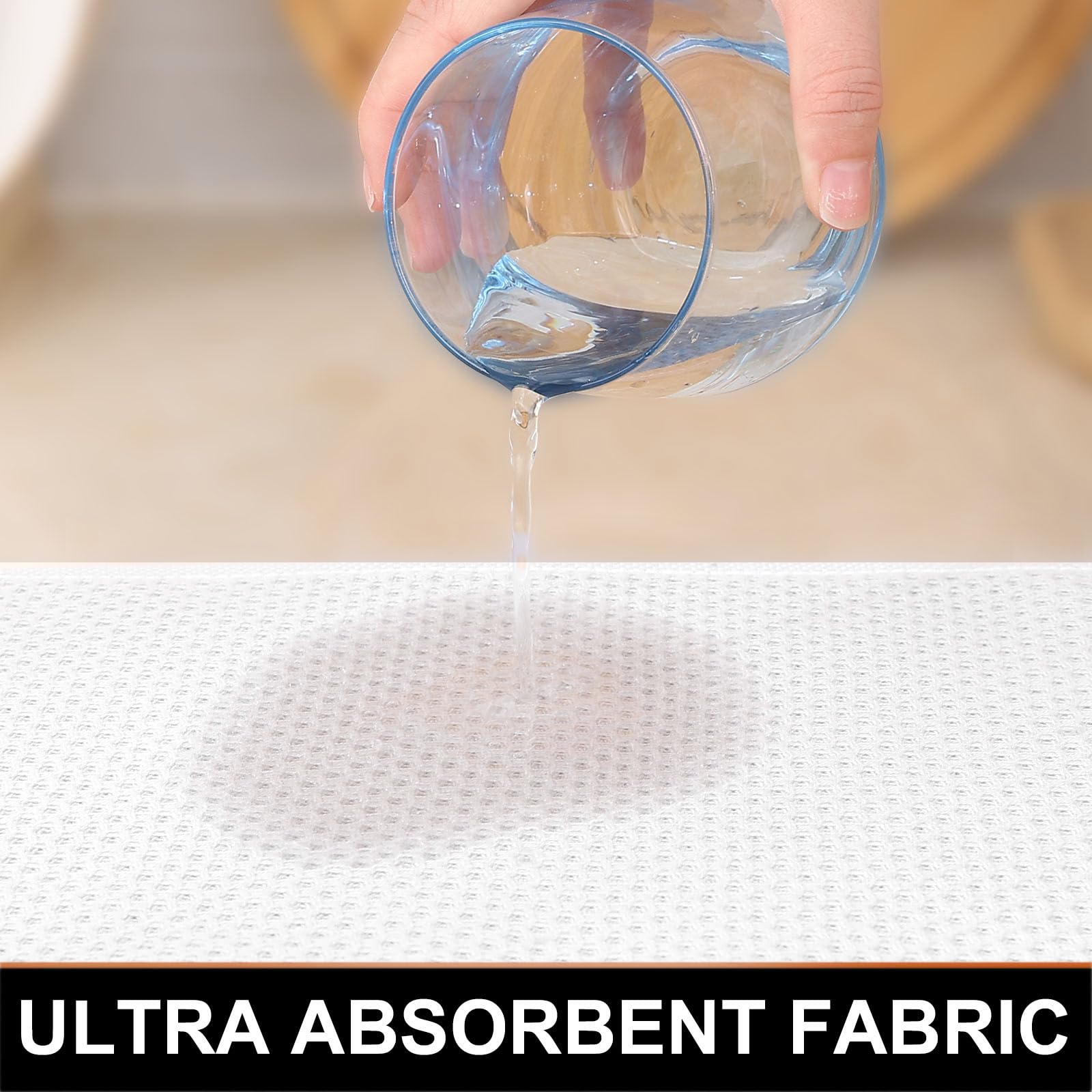 Homaxy 100% Cotton Dish Cloths, 8 Pack - 12 X 12 Inches, Waffle Weave Super Soft And Absorbent Dish Towels Quick Drying Dishclot