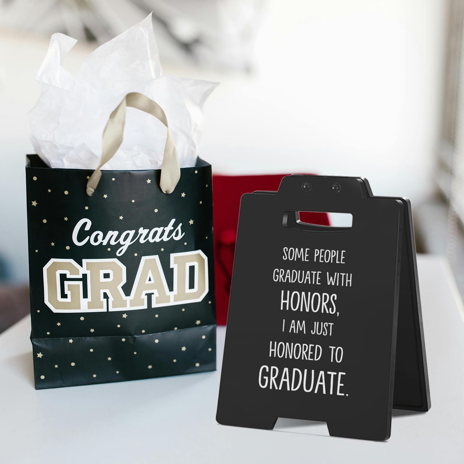 Funny Graduation Gifts for Friends, Congratulations Gift for Her, Him College Graduates - Sarcastic Graduation Sign - Ideal for