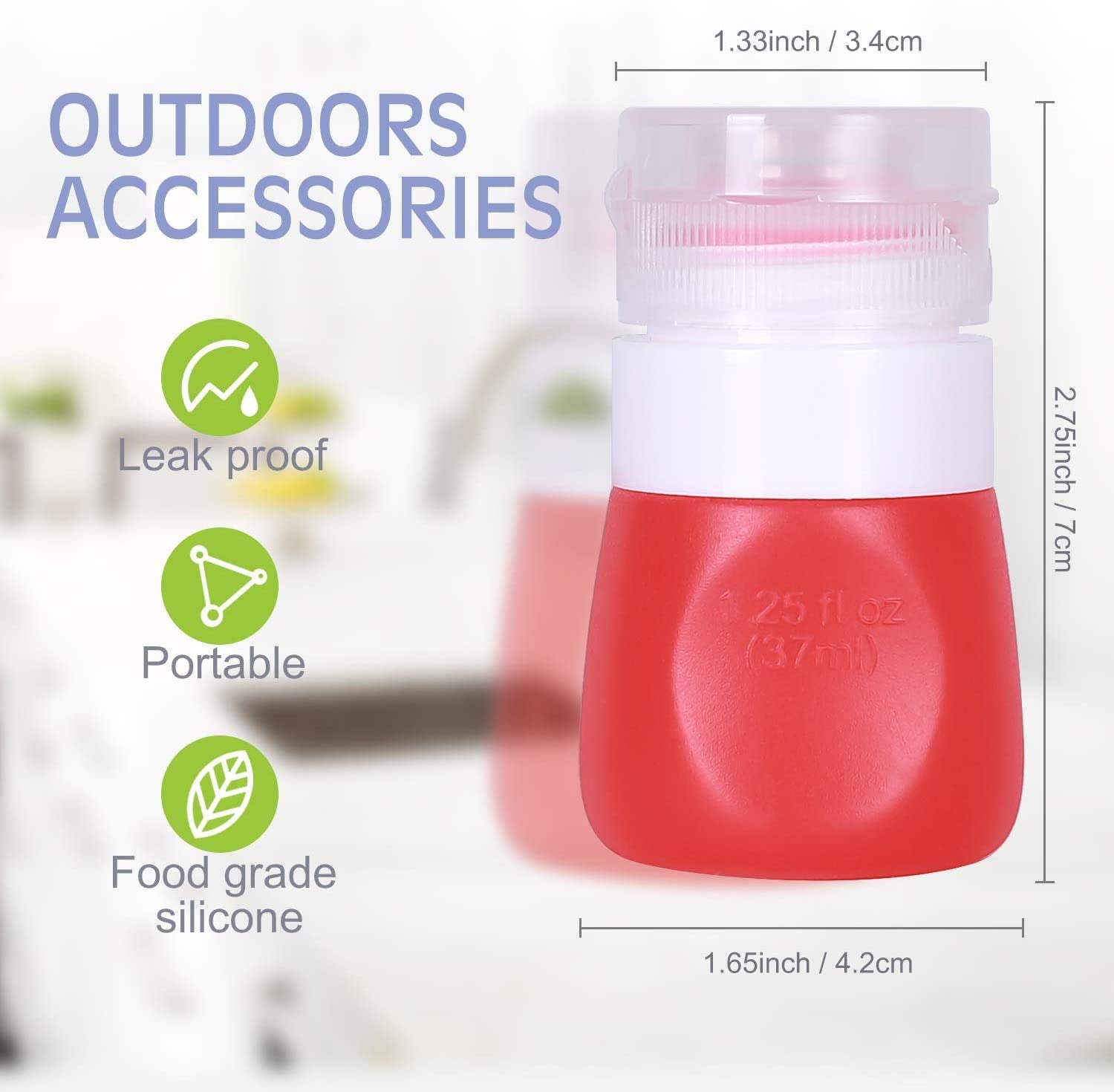Squeeze Bottle Salad Dressing Container With Cleaning Brush, Dressing To Go For Lunch And Travel, Portable Sauce Leakproof Mini