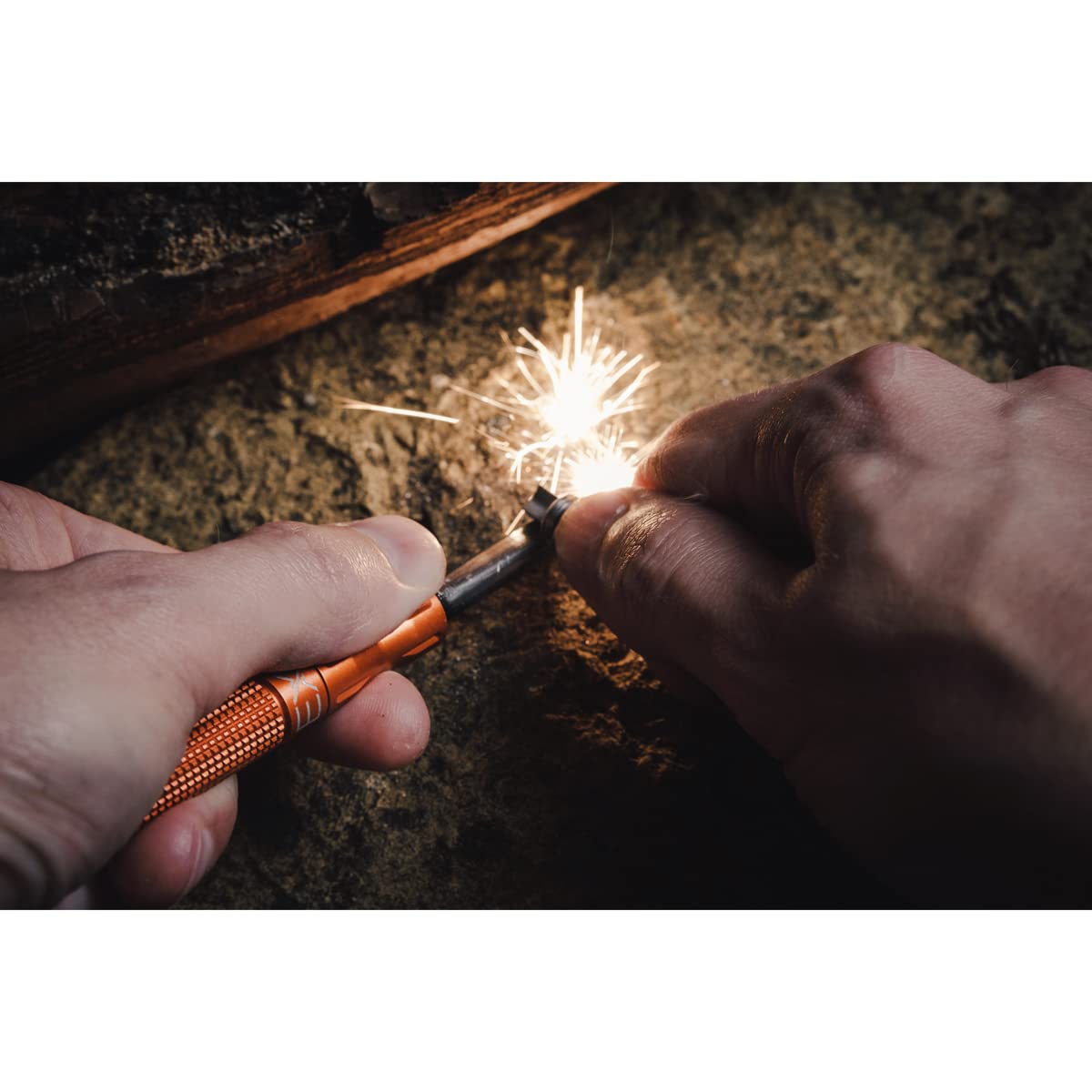 Exotac nanoSTRIKER XL Self Contained Ferrocerium Fire-Starter with Stainless Steel and Tungsten Carbide Striker  Waterproof 1/4 in. Ferro Rod Produces Up To 3 000 Fire-Starting Strikes
