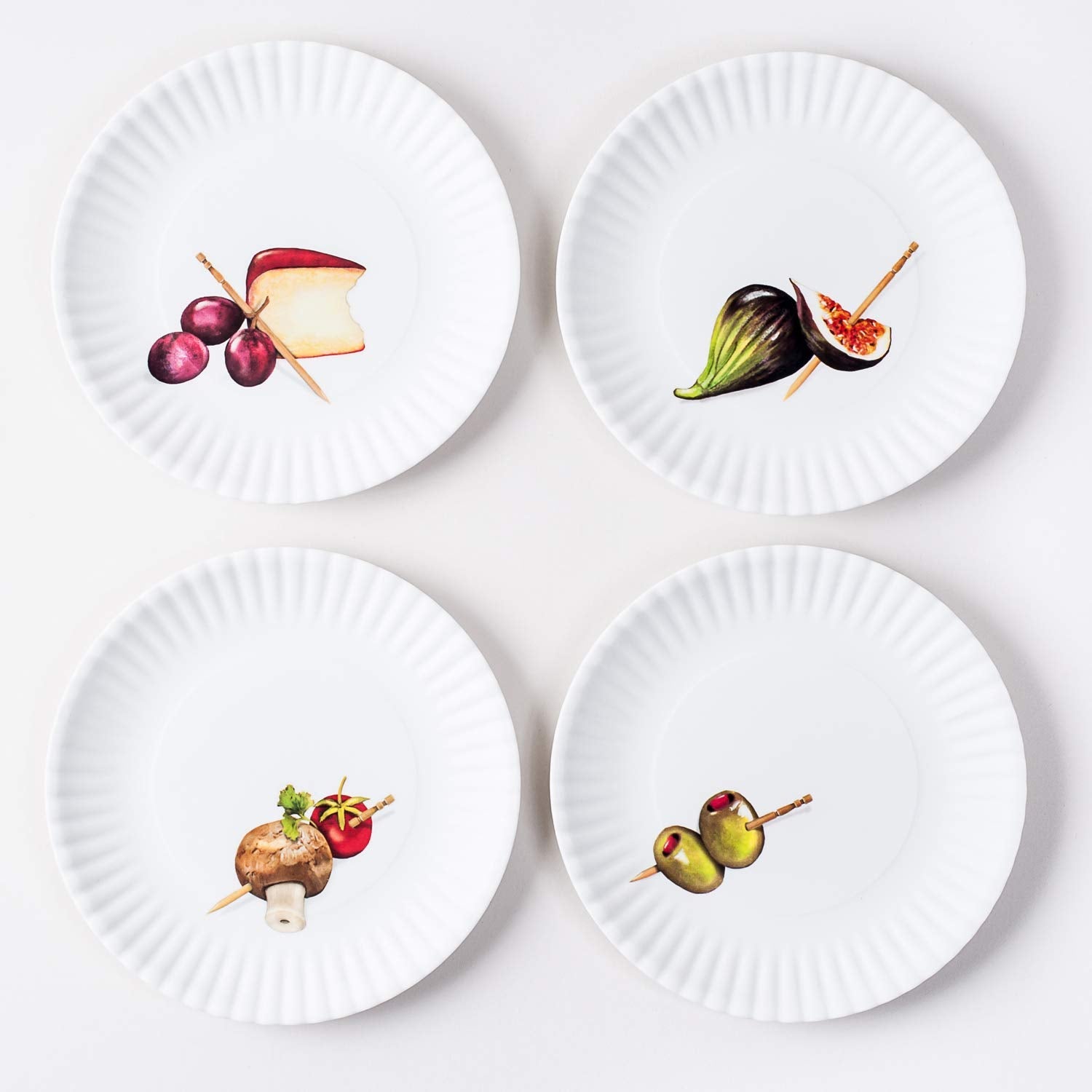 Melamine Hors DOeuvre Plates set of 4
