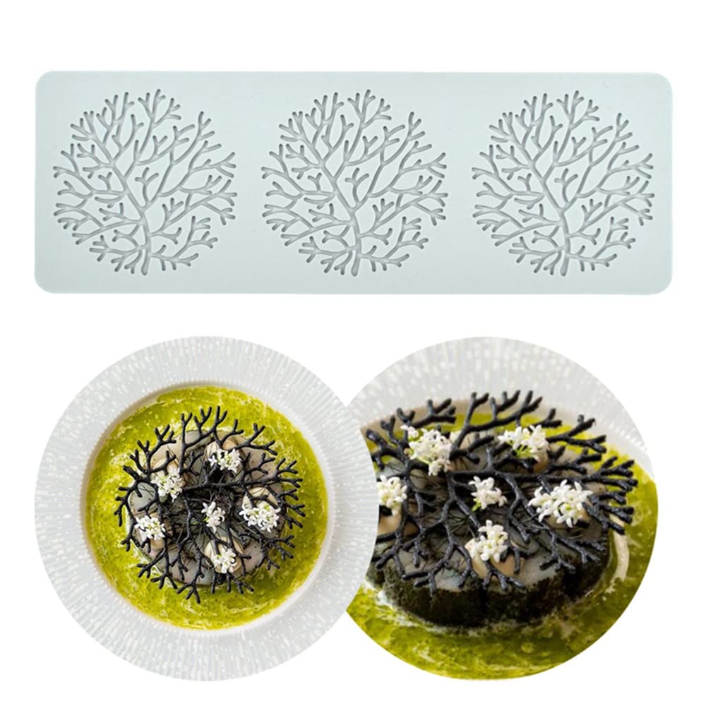 Silicone Lace Mold, Wedding Cake Lace Mat, Coral Cake Decorating Mold Flower Fondant Impression Mats For Edible Lace Fondant Mol