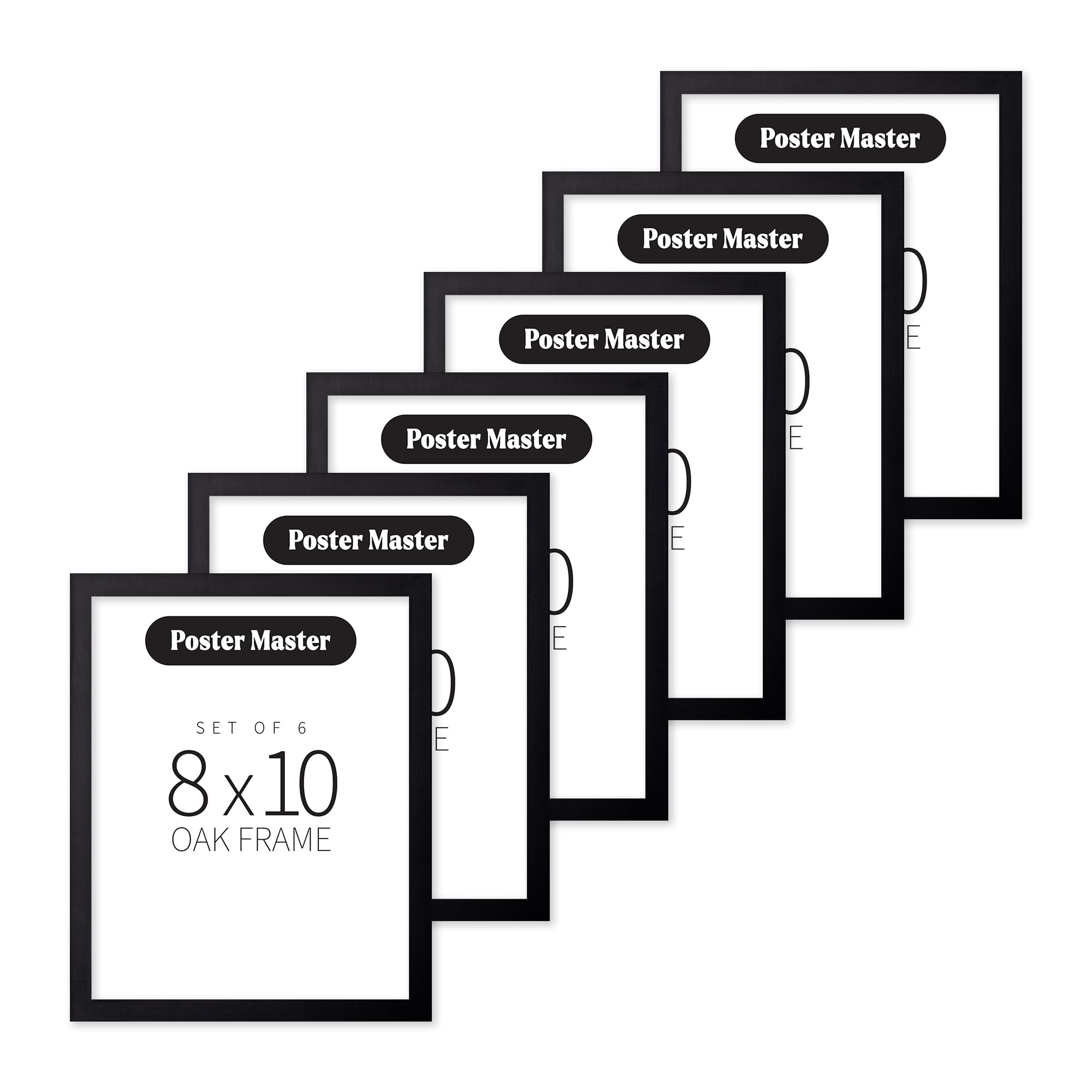 Poster Master 8x10 Black Wood Frames - 8x10 Poster Frames - Frame for Wall Art - Frame for Poster - 8 x 10 Frame Wood - Art Fram