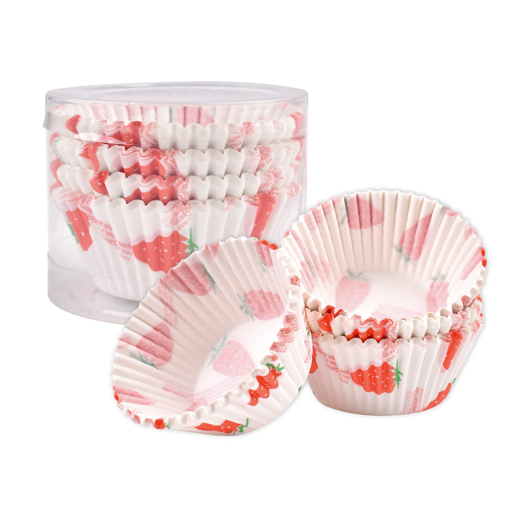 Cupcake Liners For Baking, 100Pcs Muffin Liners, Strawberry Printing Baking Cups Paper, Cupcake Wrappers Non Stick, Standard Cup