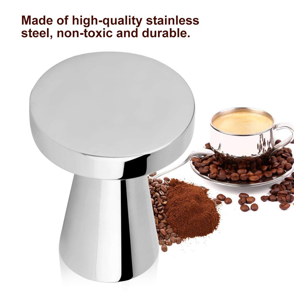 40Mm Diameter Espresso Coffee Tamper, Stainless Steel Coffee Powder Hammer Tool Flat Base Coffee Bean Press Refillable Reusable