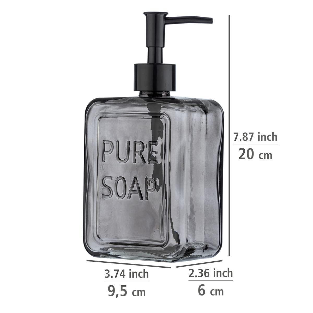Wenko Peanut Beige Liquid Soap Dispenser Capacity 0.24 L, Gray, 1