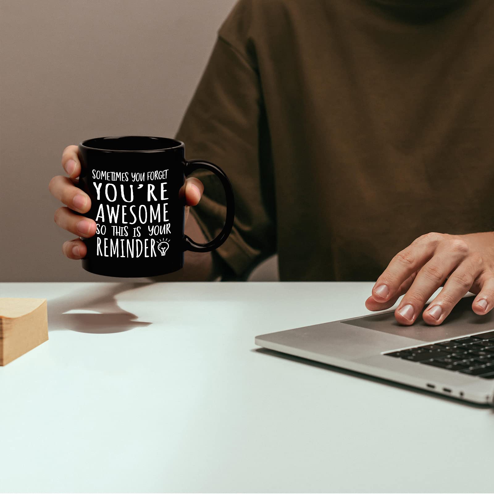 Cabtnca Sometimes You Forget You'Re Awesome Mug, Coffee Mugs For Men, Inspirational Gifts For Men Women, Inspirational Coffee Mu