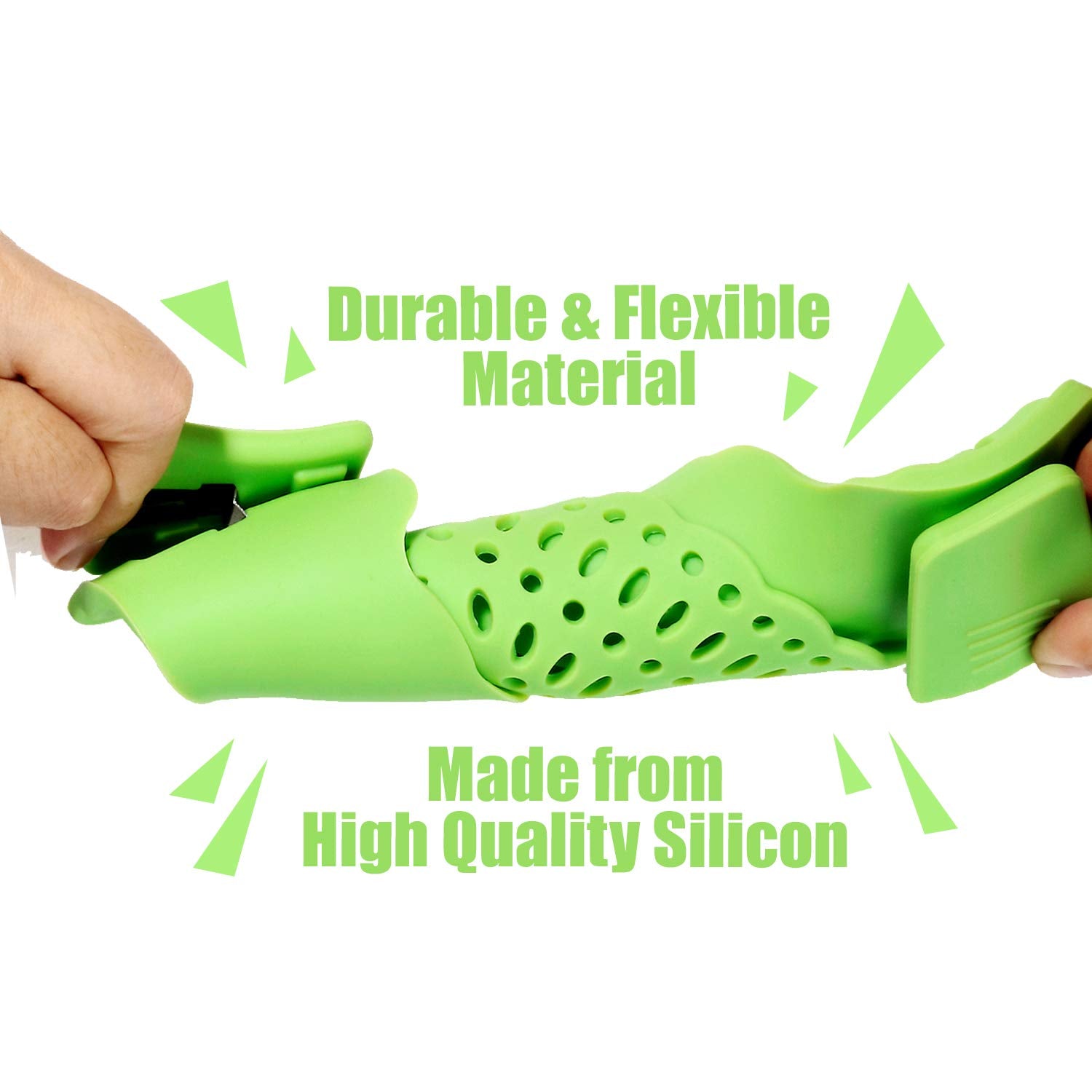 Performore Snap And Strain, Clip On Silicone Colander, Hands-Free Heat Resistant Food Strainer For Pasta Vegetables Noodles Grou