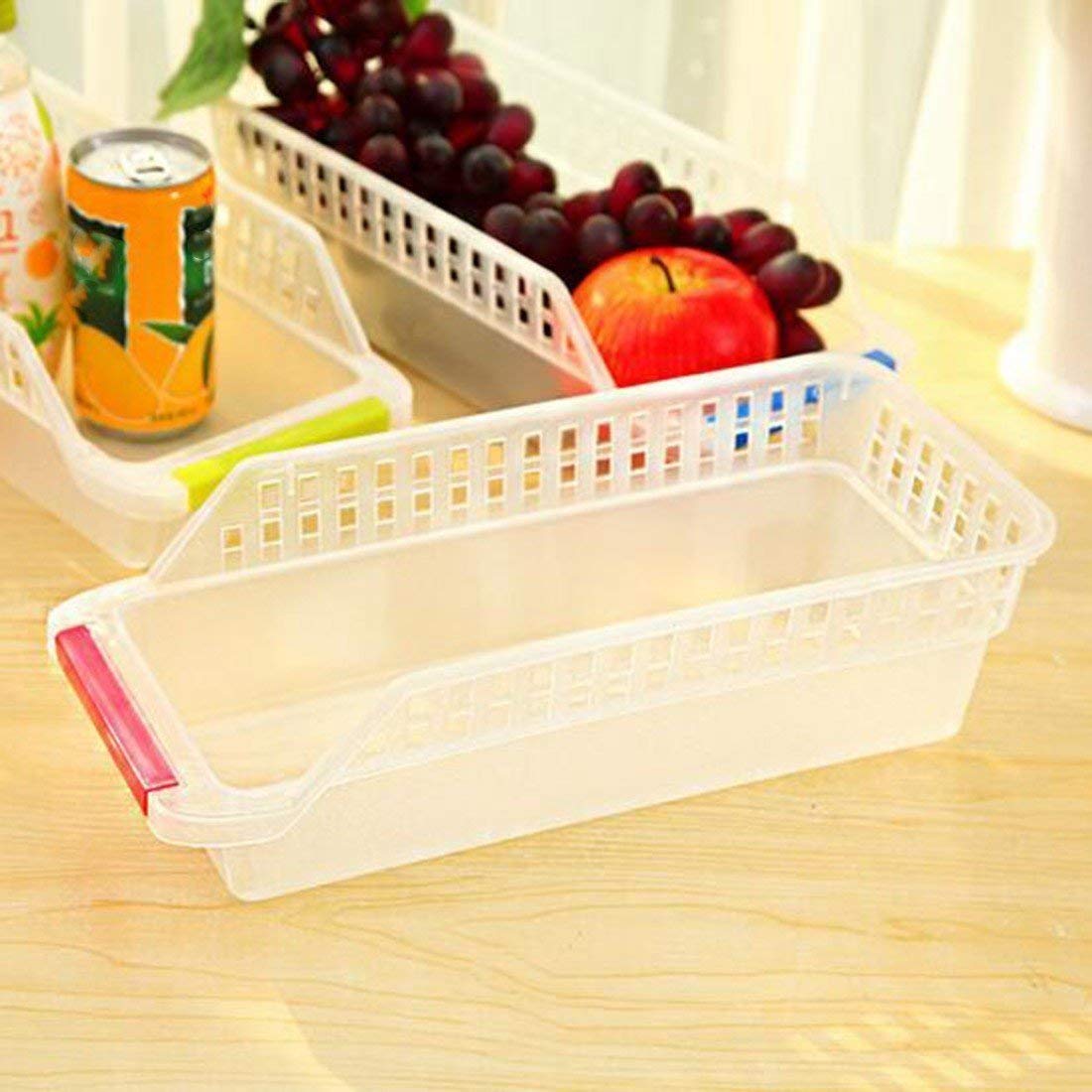 Inditradition Plastic Stackable Refrigerator Food Storage Organizer , Transparent (25 Cm X Width - 10 Cm X Height - 8.5 Cm ) - P